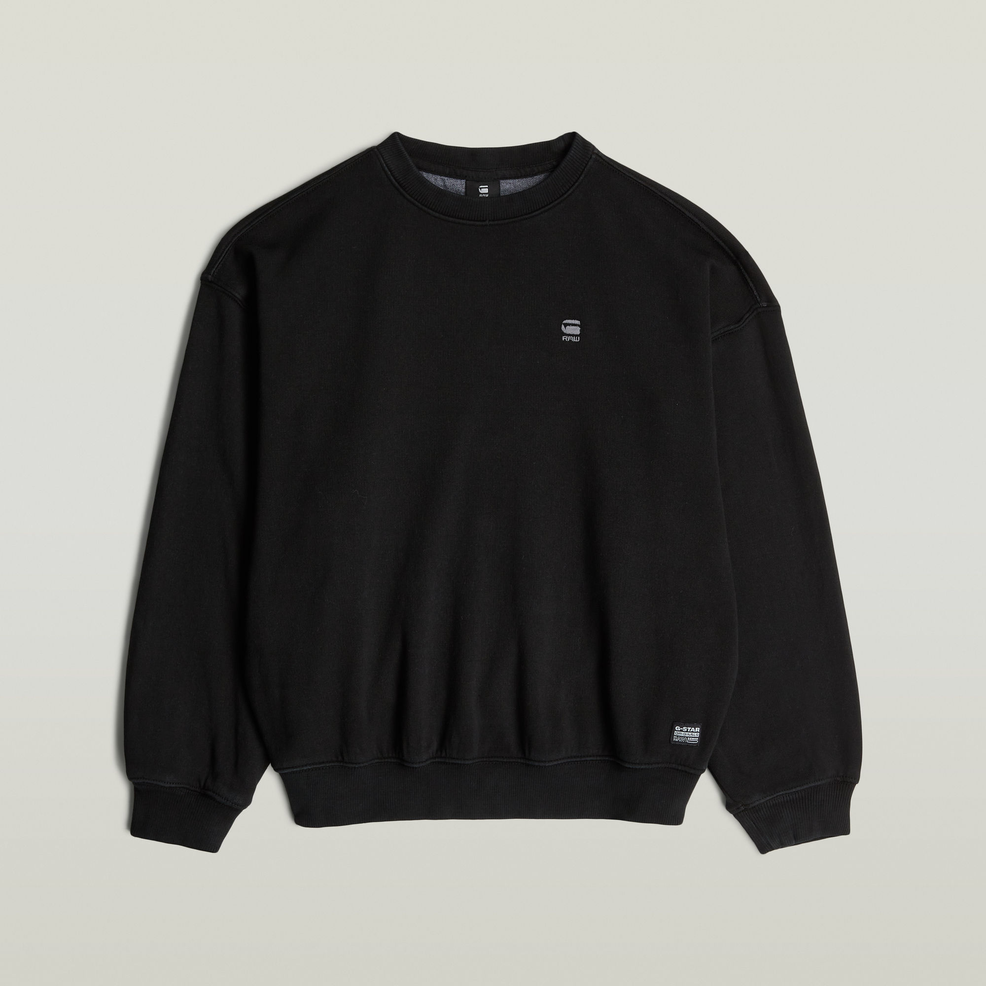 Thumbnail - Girls Crew Oversized Sweatshirt - Schwarz - mädchen