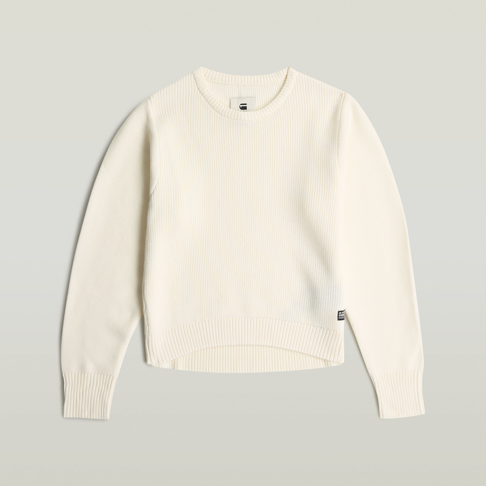 Thumbnail - Girls Cropped Crew Knit - Weiß - mädchen