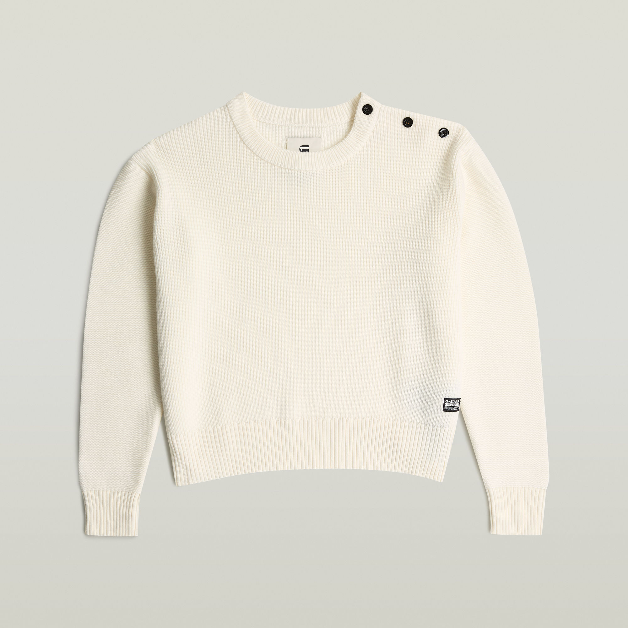 Thumbnail - Girls Fisherman Crop Knit Cardigan - Weiß - mädchen