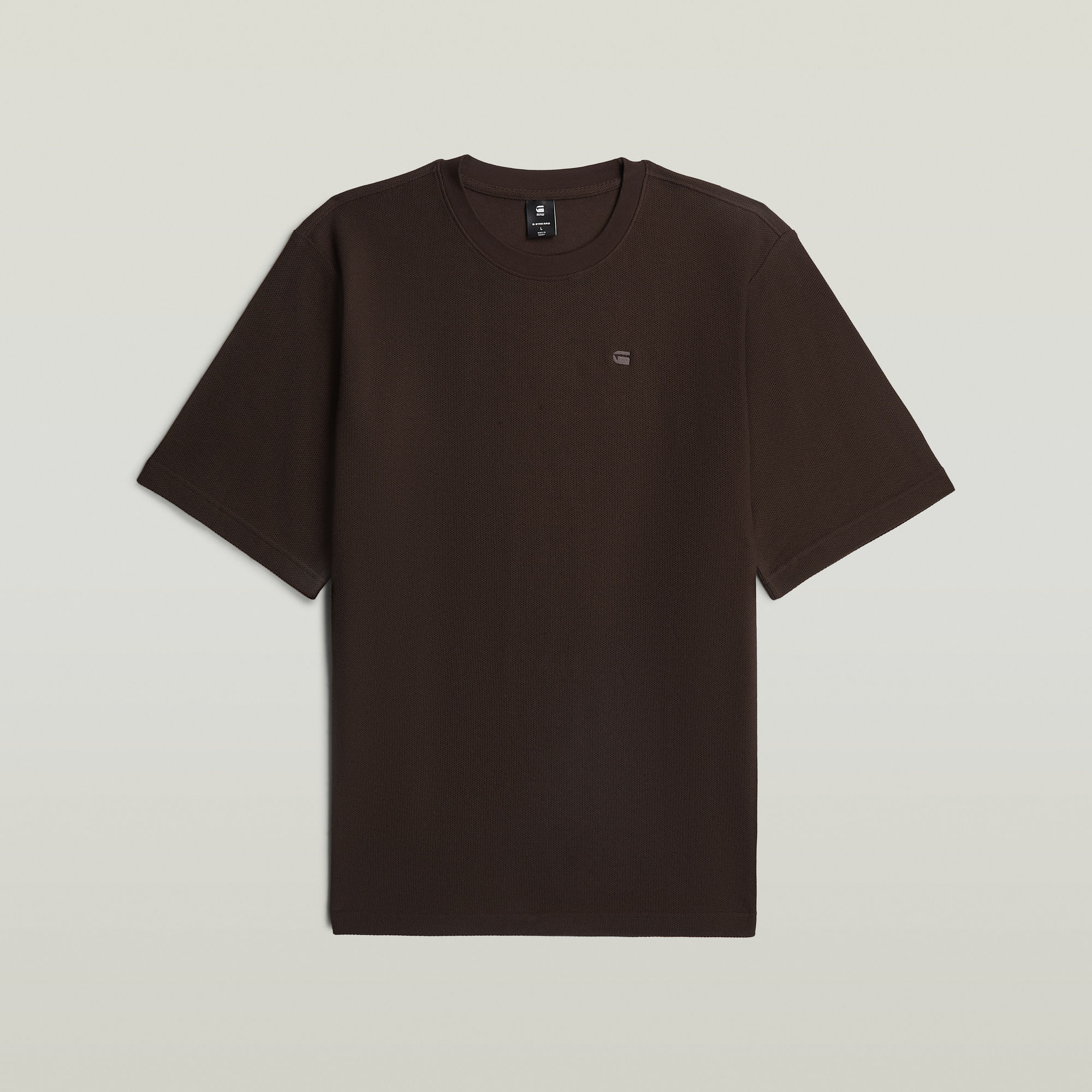 G-Star RAW Structured Chest Logo T-Shirt - Bruin - Heren