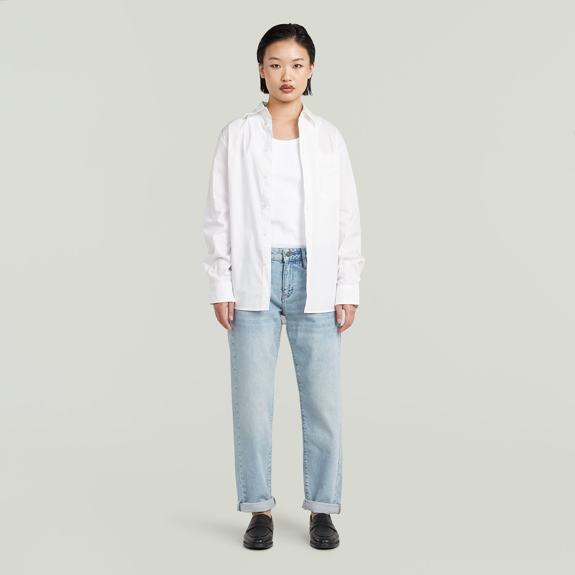Thumbnail - Kate Boyfriend Jeans - Hellblau - Damen