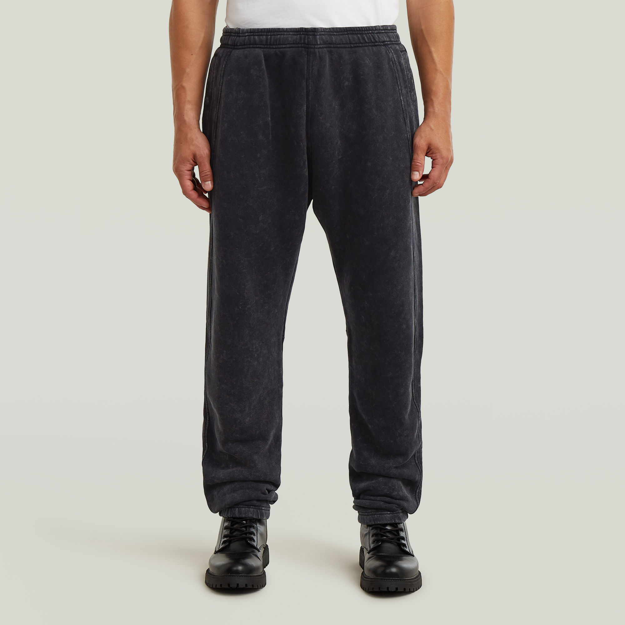 

Washed 3D Sweater Pant - Black - Men