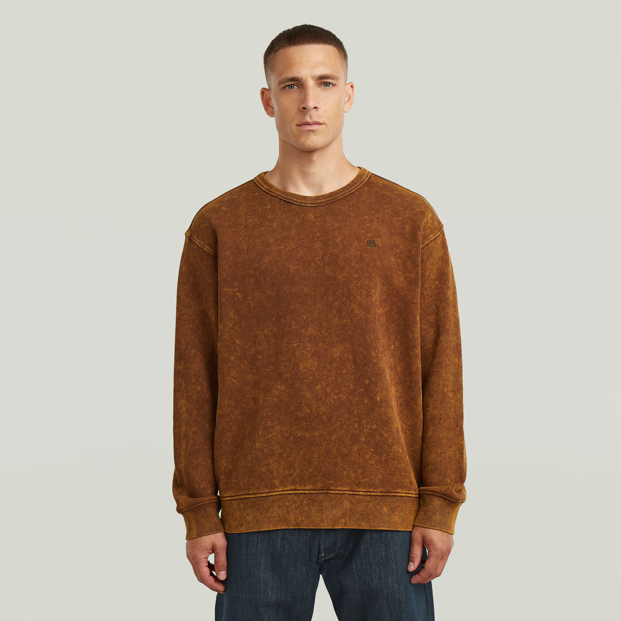

Washed Sweater - Braun - Herren