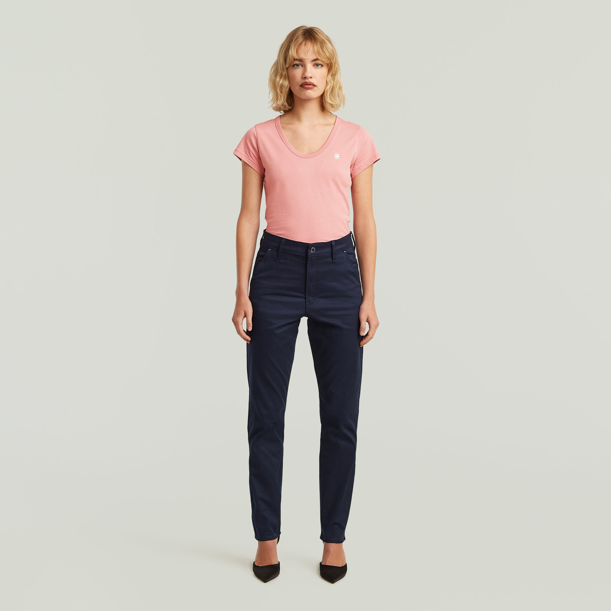Thumbnail - Slim Chino - Dunkelblau - Damen