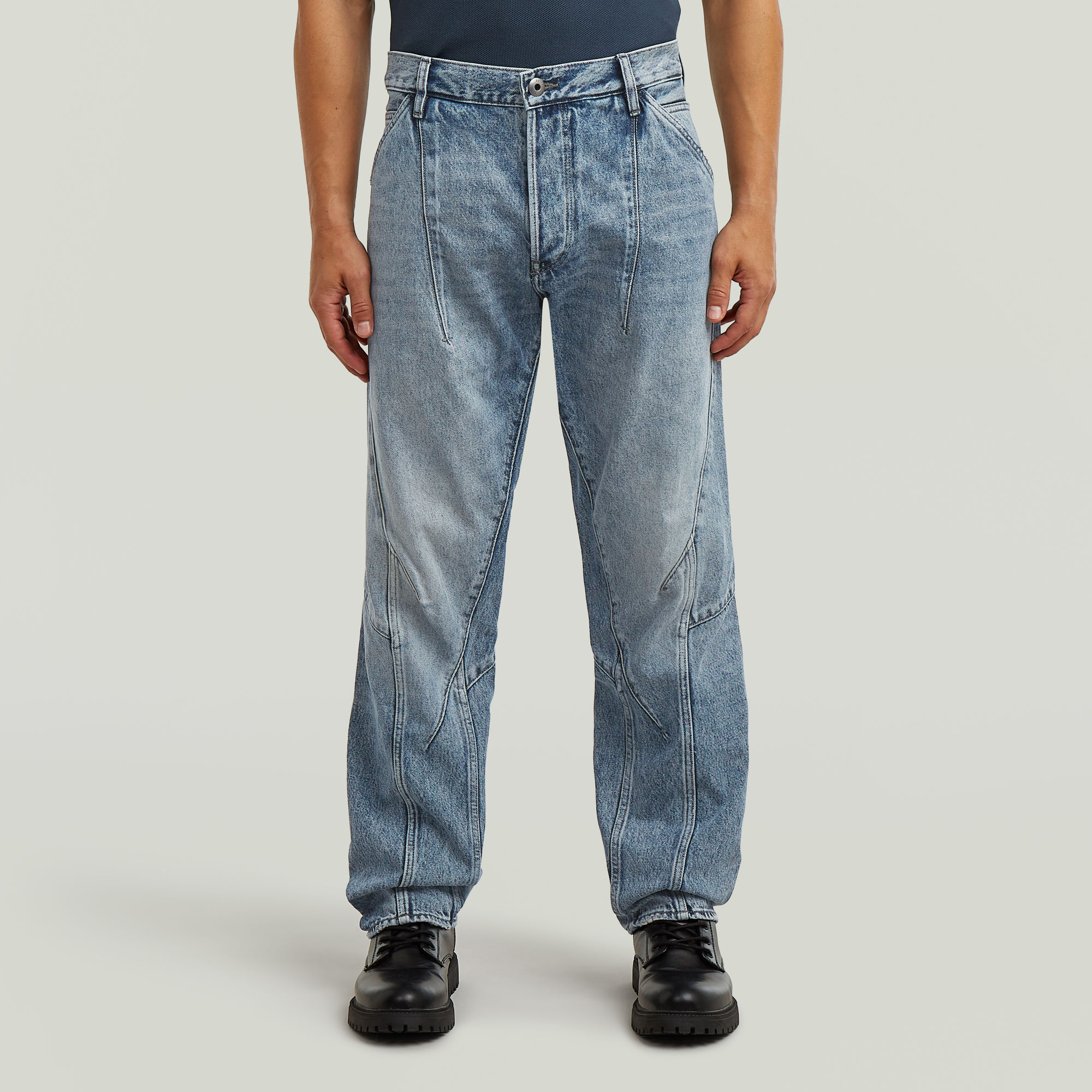 Thumbnail - Kitoh Relaxed Tapered Jeans - Hellblau - Herren