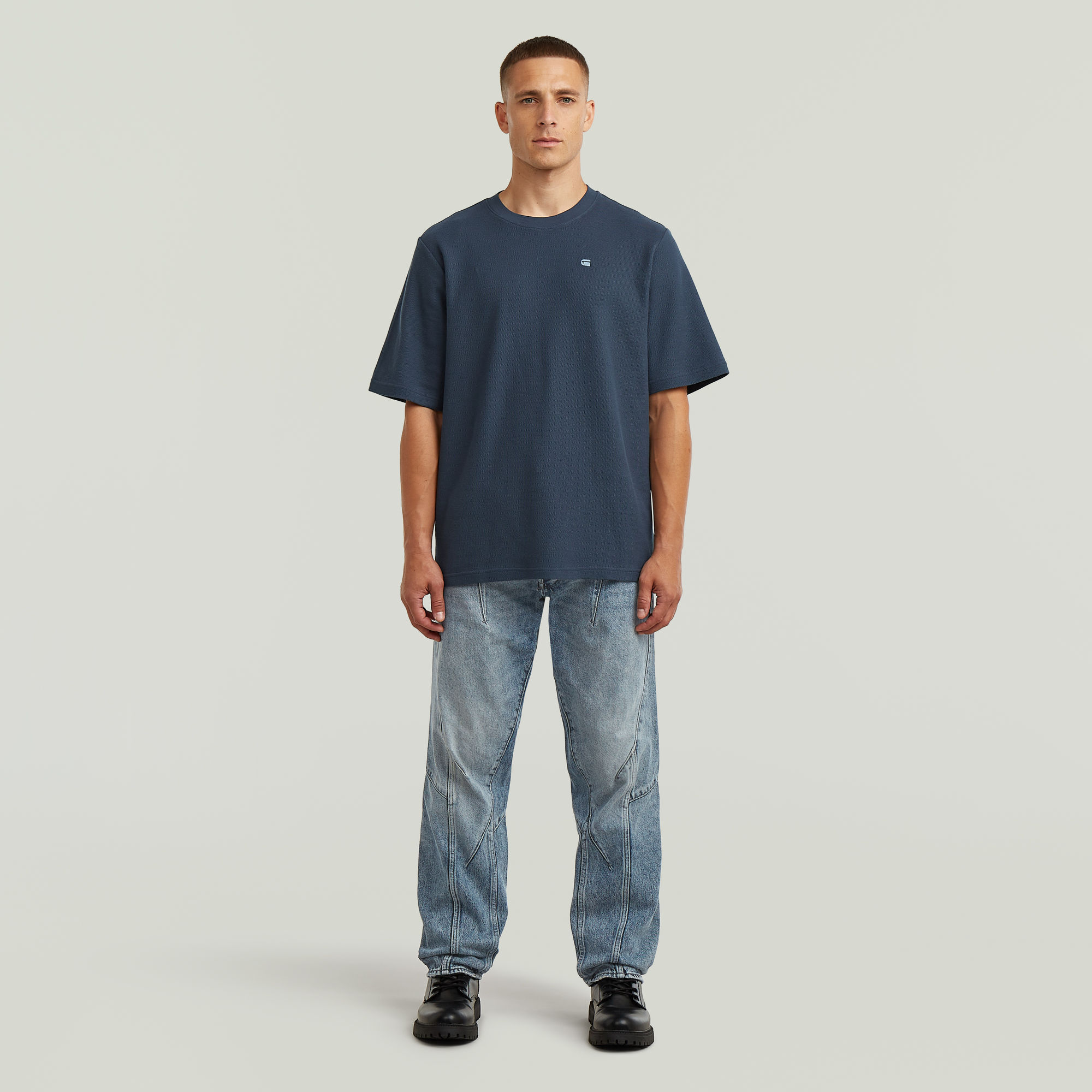 Thumbnail - Kitoh Relaxed Tapered Jeans - Hellblau - Herren