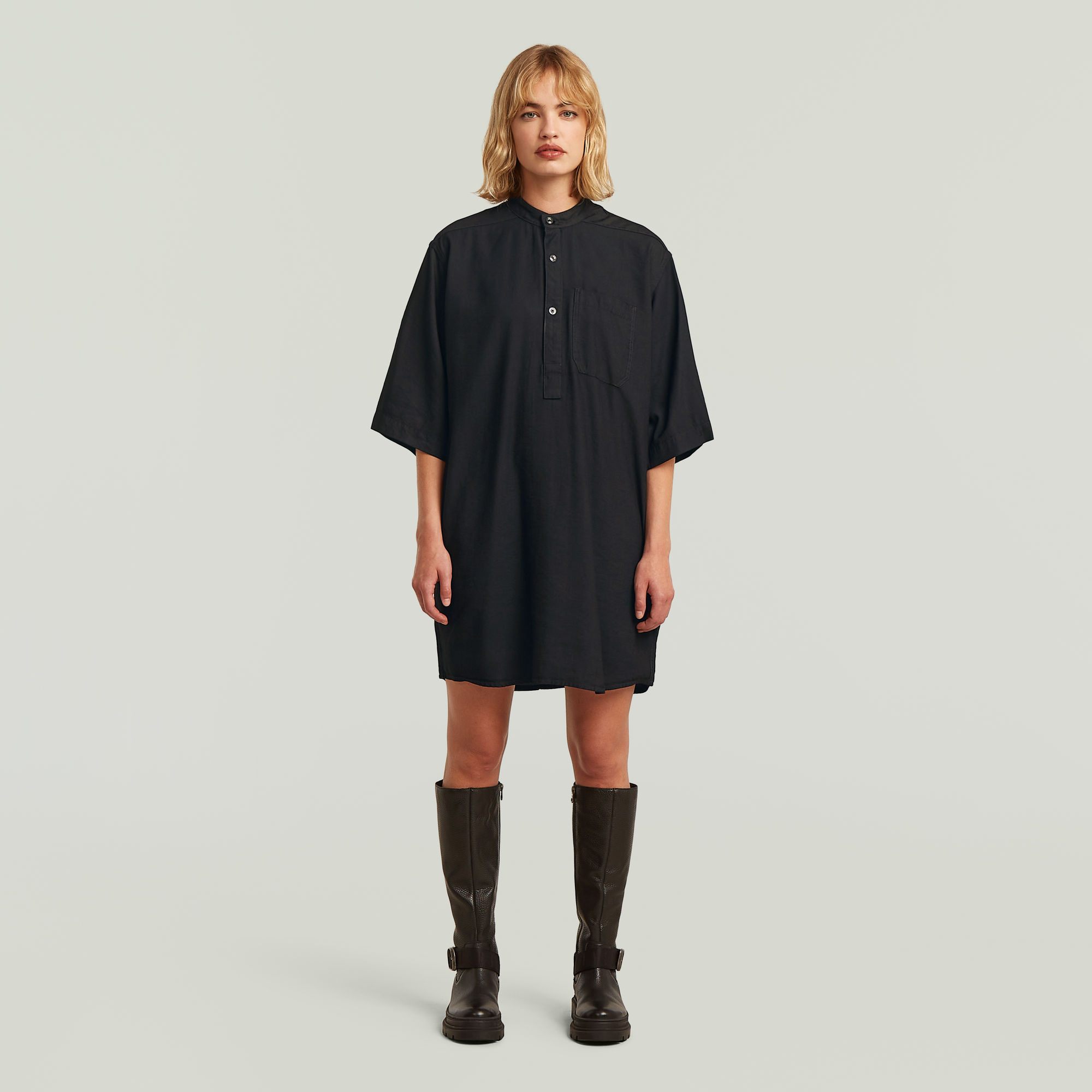 Hemdkleid - Schwarz - Damen