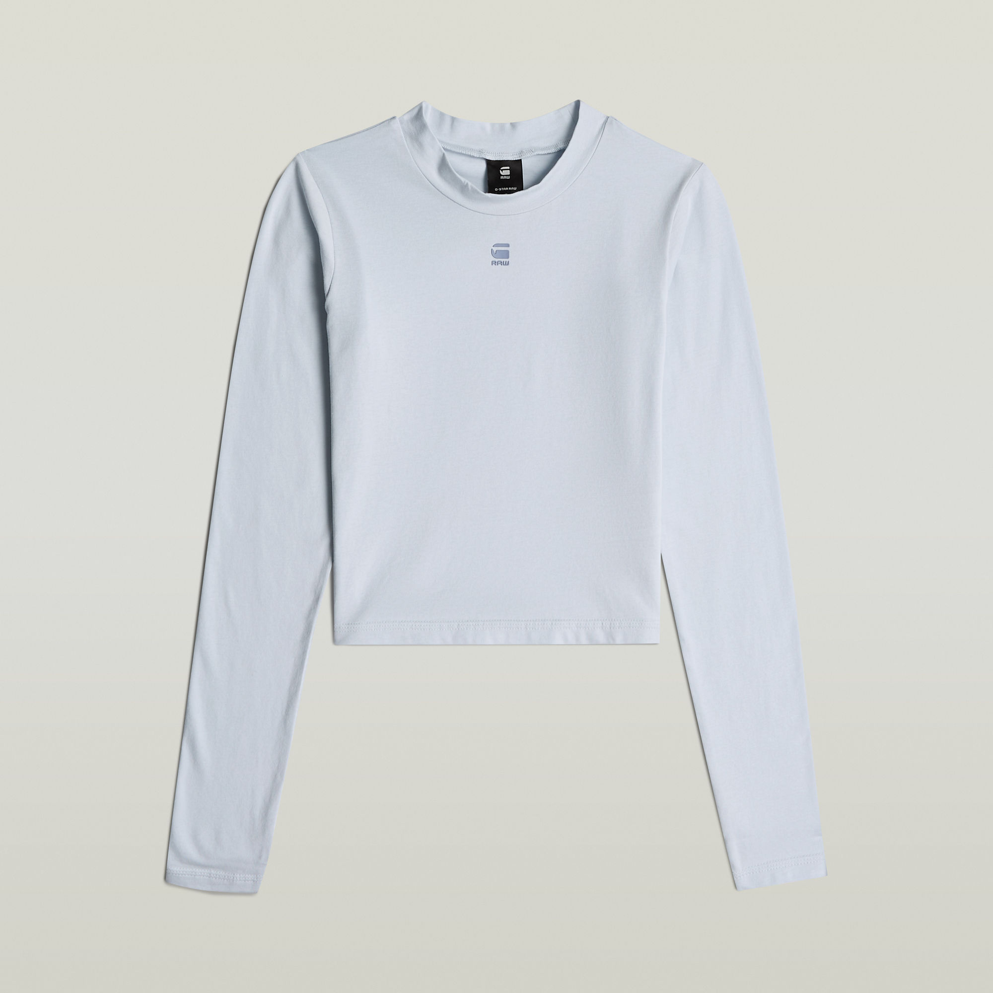 Thumbnail - Cropped Mock Slim Top - Hellblau - Damen