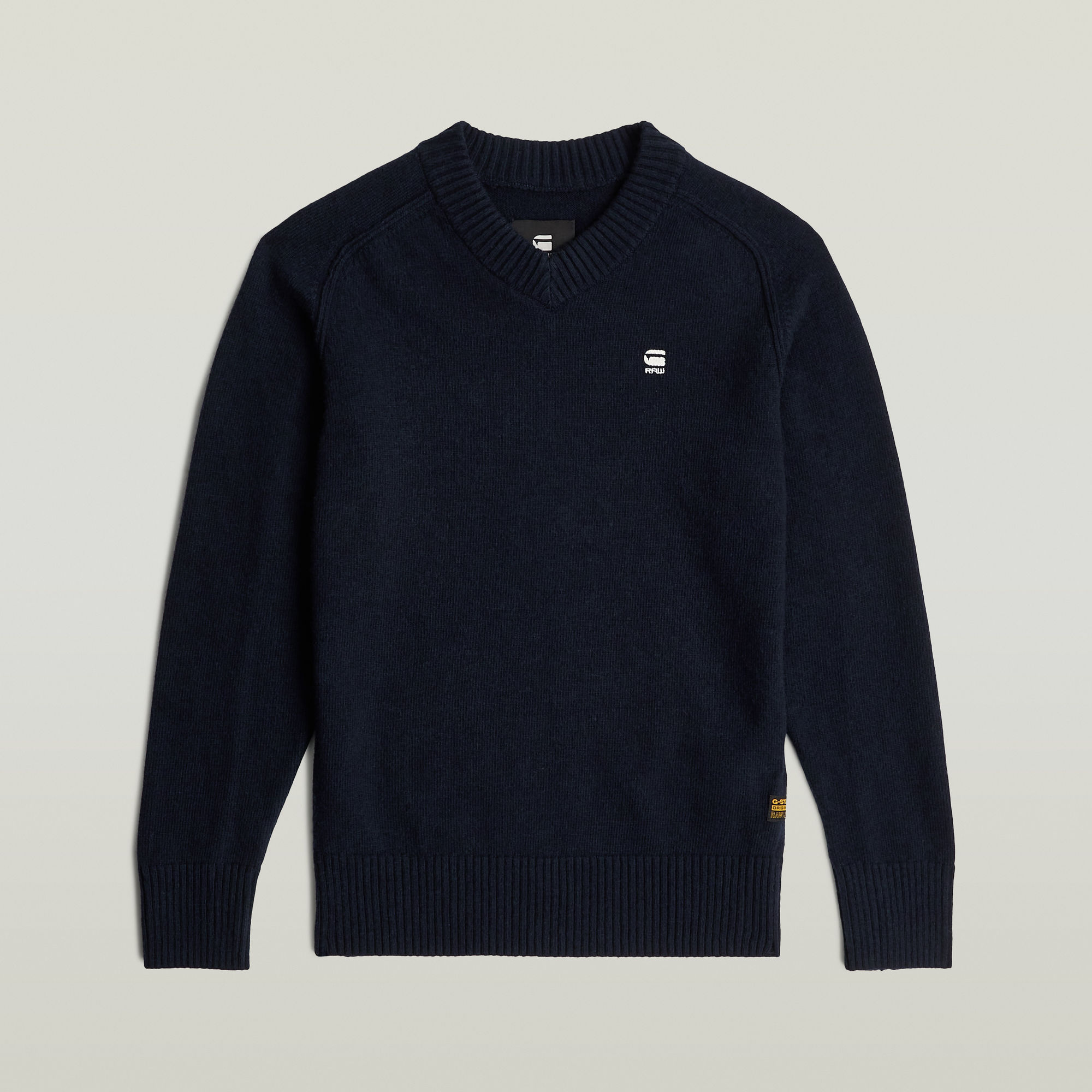 Thumbnail - Boys Rag V Neck Knit - Dunkelblau - jungen