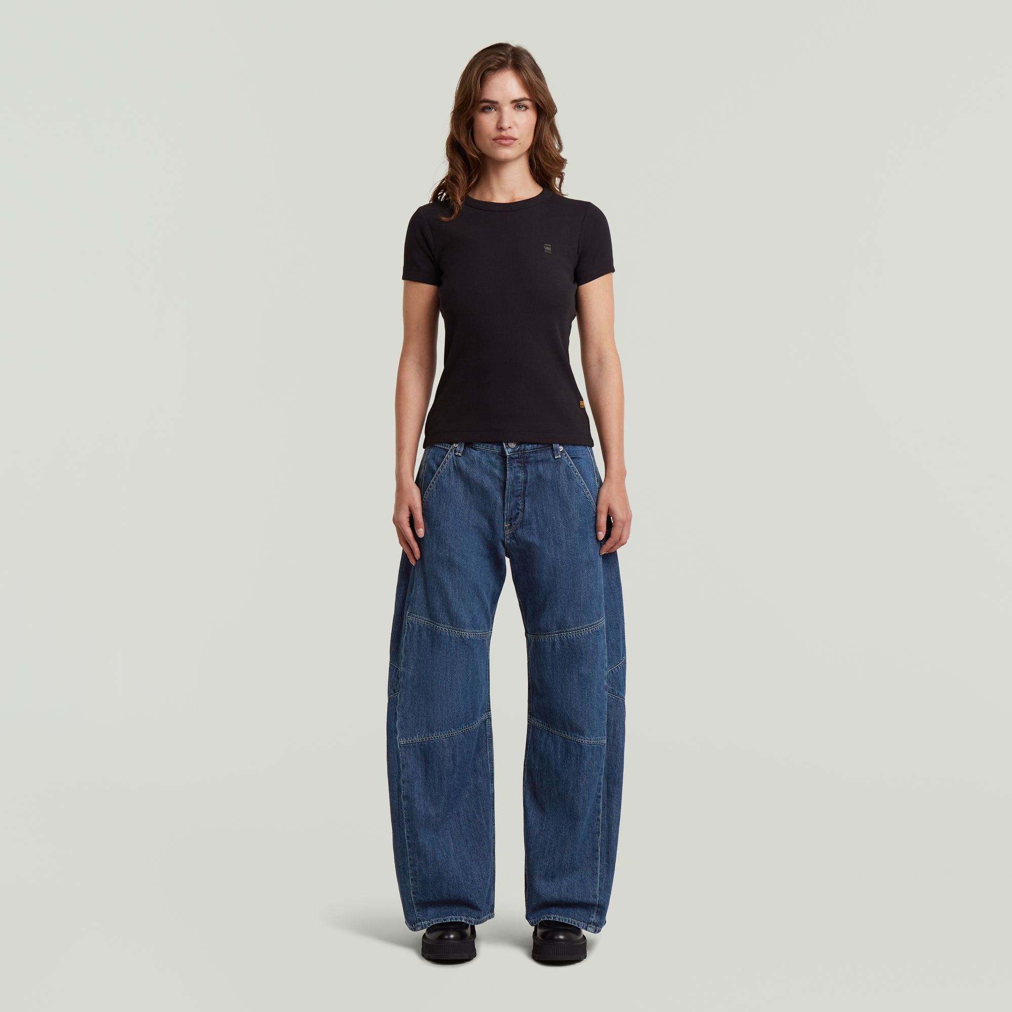 Thumbnail - Bowey Barrel Jeans - Dunkelblau - Damen