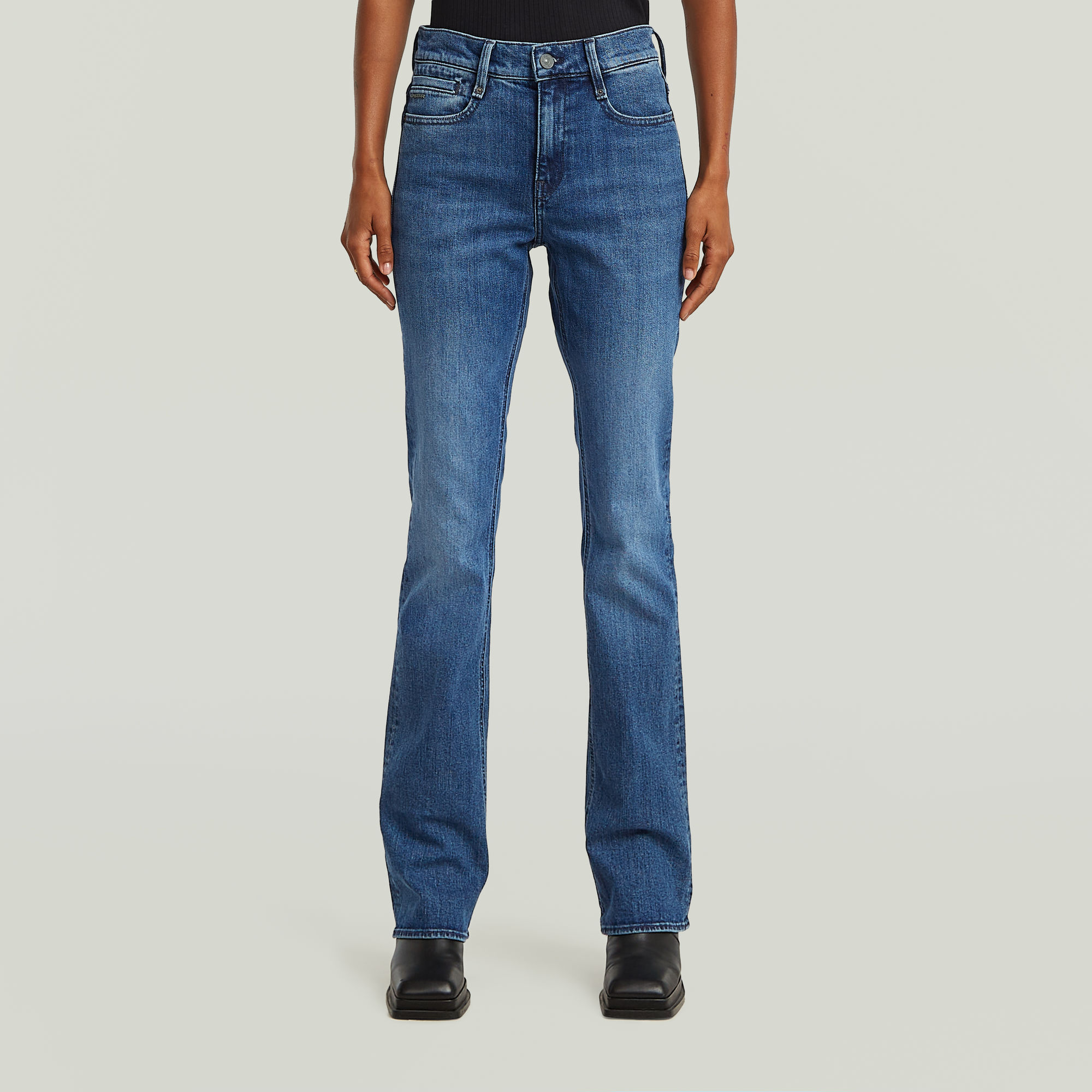 Noxer Bootcut Jeans - Mittelblau - Damen