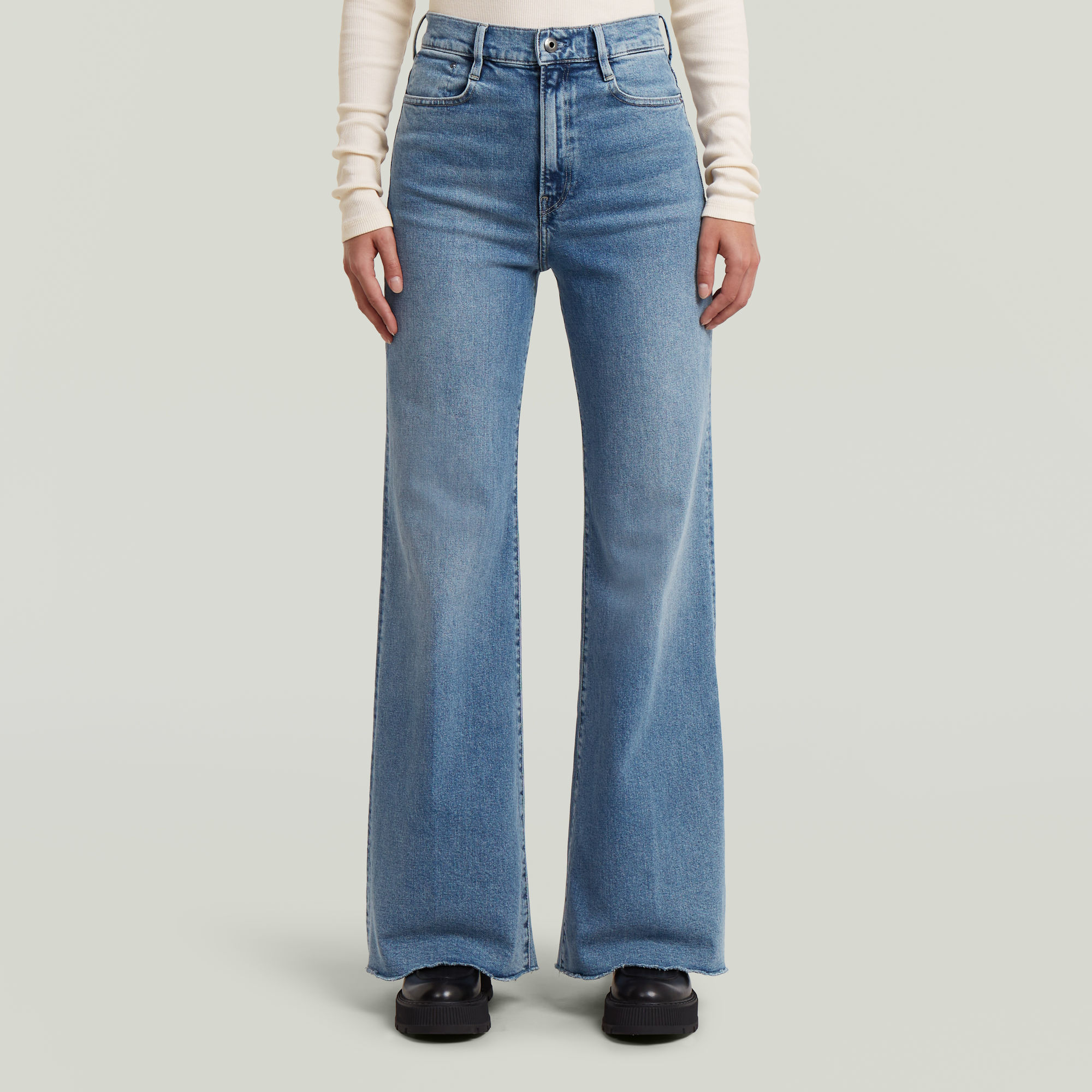 

Deck Ultra High Wide Leg Jeans - Midden blauw - Dames
