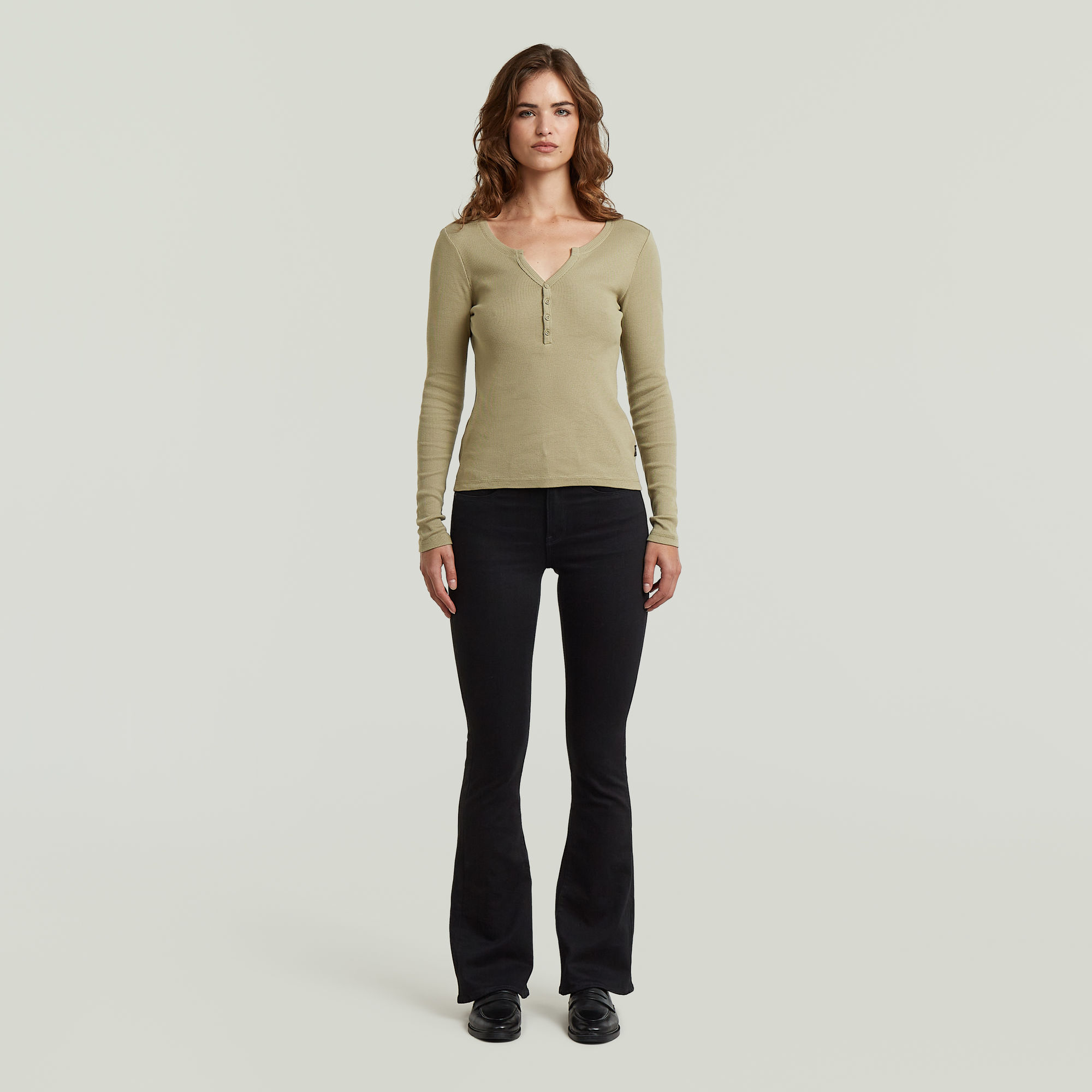 Thumbnail - 3301 Flare Jeans - Schwarz - Damen