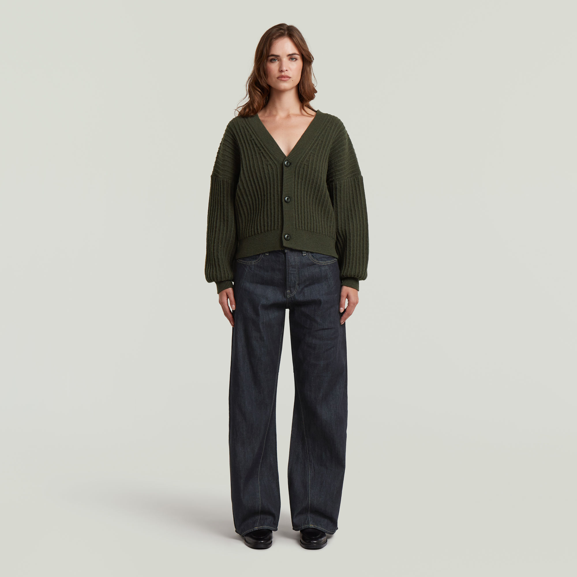 Thumbnail - Contor Wide Jeans - Dunkelblau - Damen