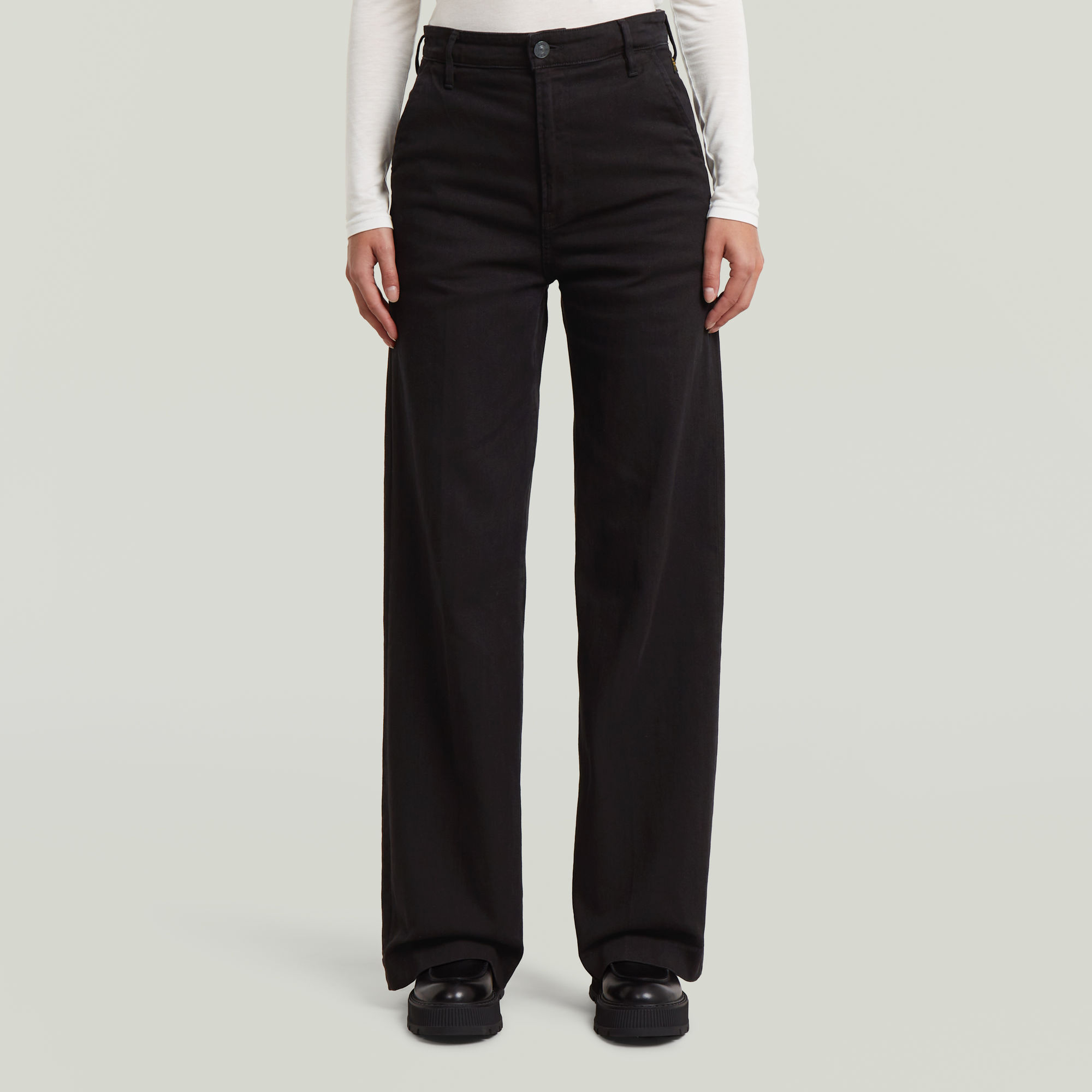 Deck 2.0 High Loose Chino - Schwarz - Damen