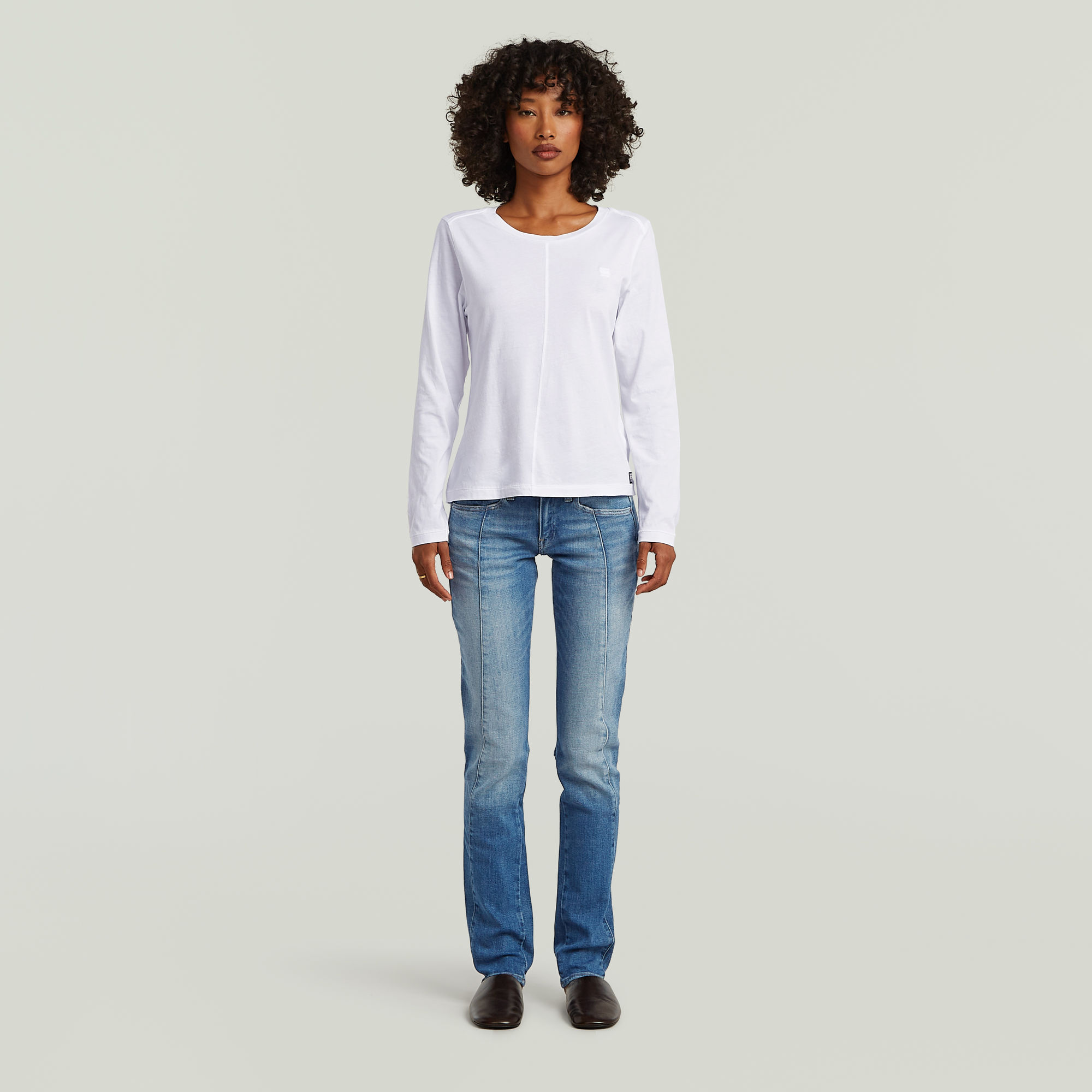 Thumbnail - Contor Slim Jeans - Mittelblau - Damen