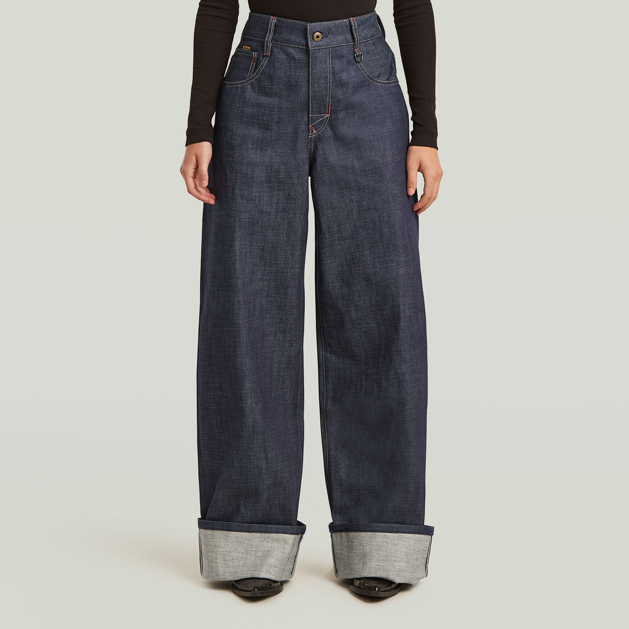 Skater Selvedge Jeans - Dunkelblau - Damen