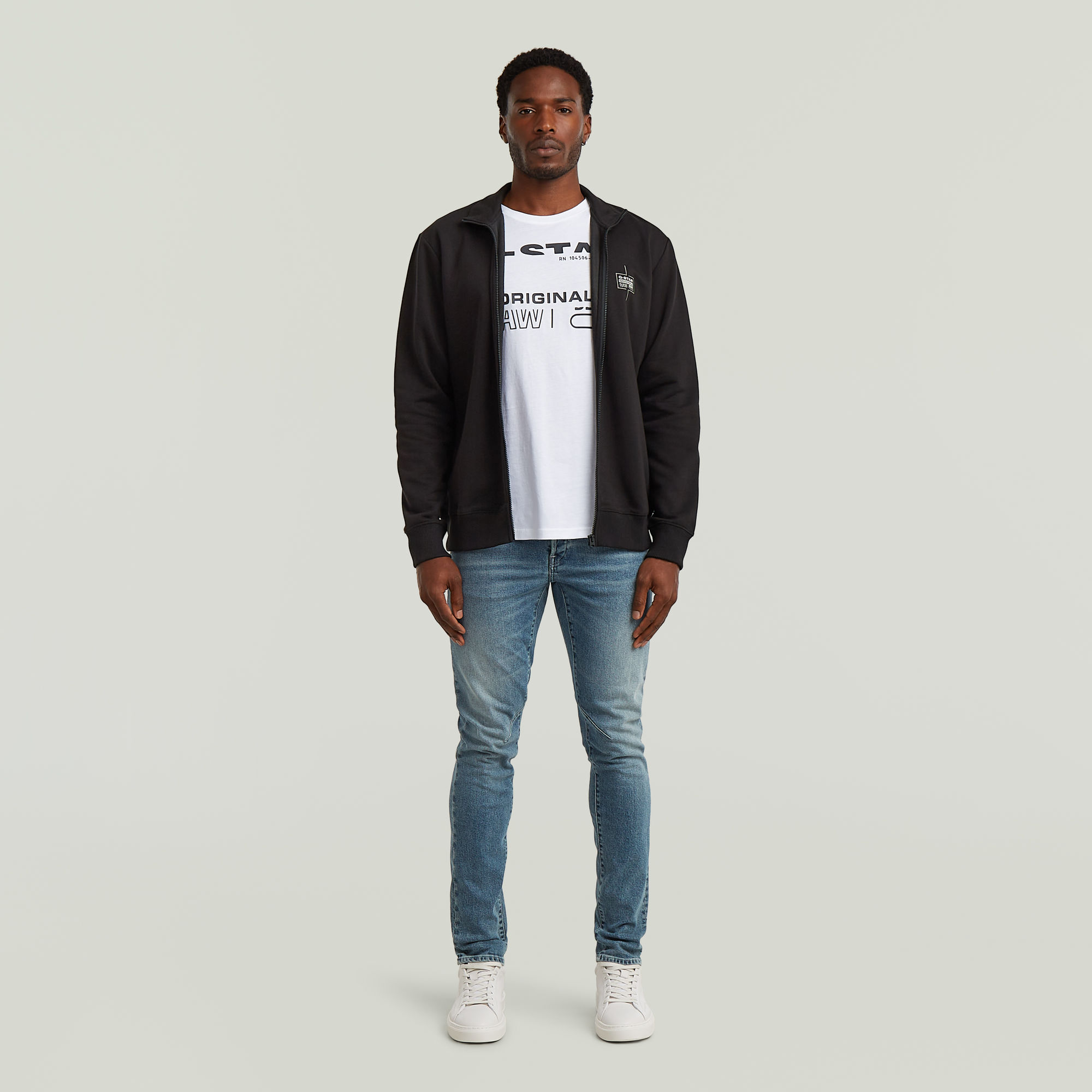 Thumbnail - Logo Zip Thru Sweatshirt - Schwarz - Herren