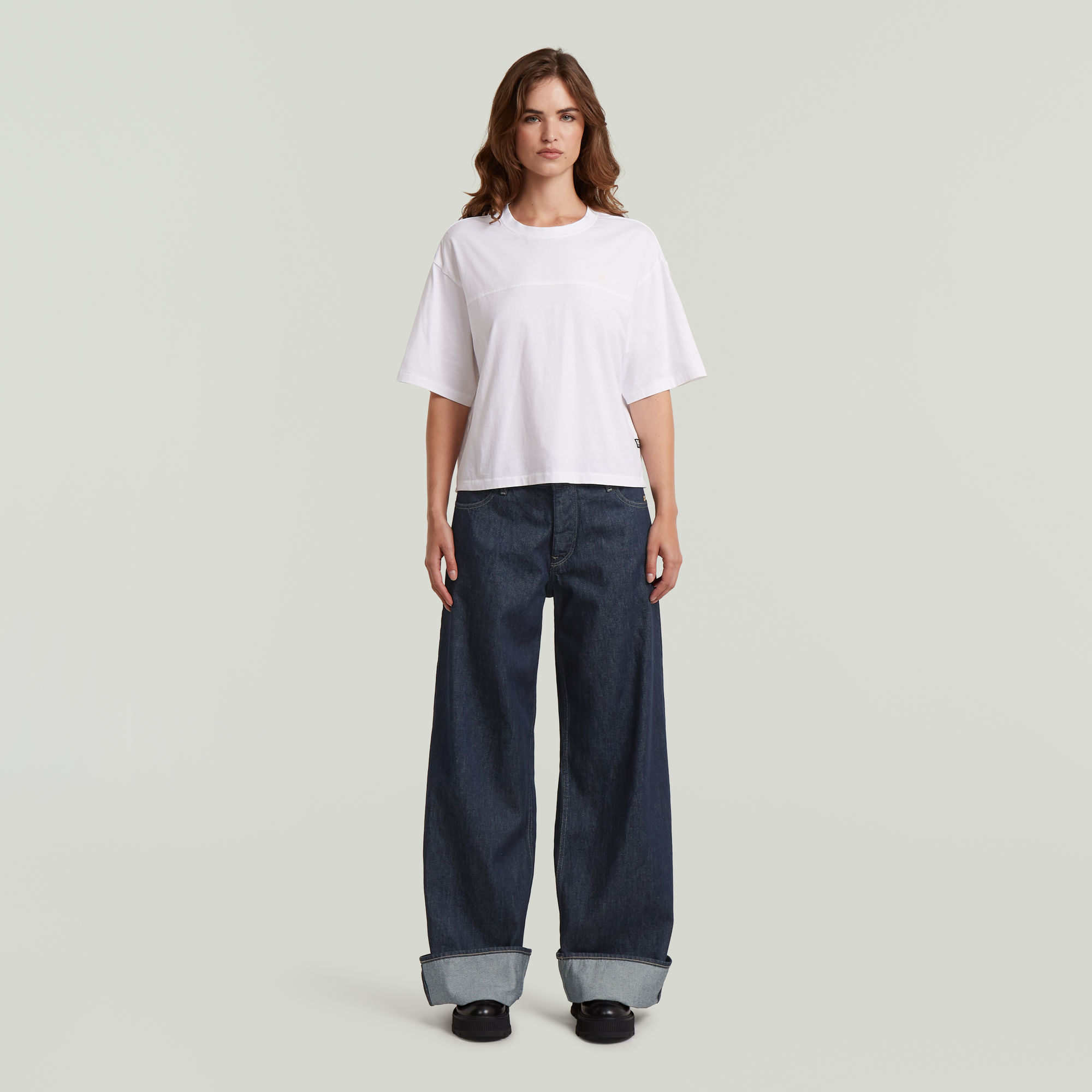 Thumbnail - Roxx Wide Jeans - Dunkelblau - Damen