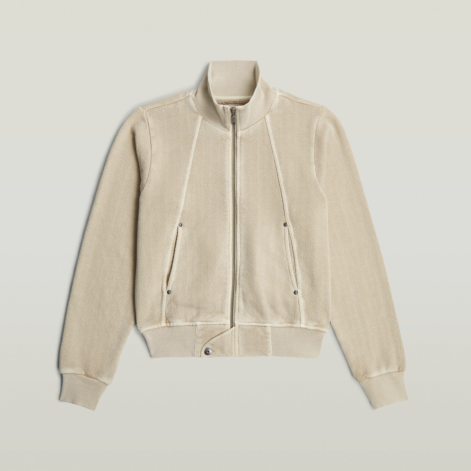 G-Star RAW Track Overdyed Slim Sweaterjack - Beige - Dames