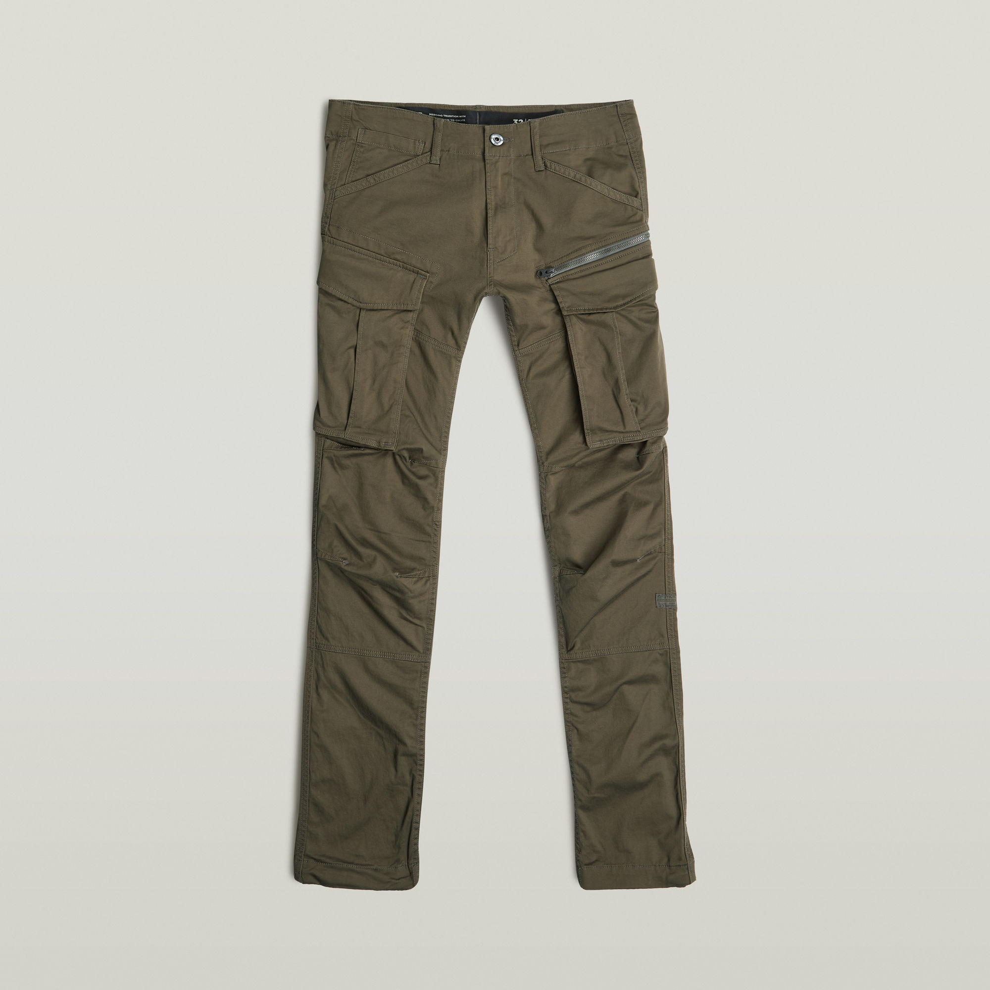 Thumbnail - Rovic Zip 3D Regular Tapered Hose - Grau - Herren