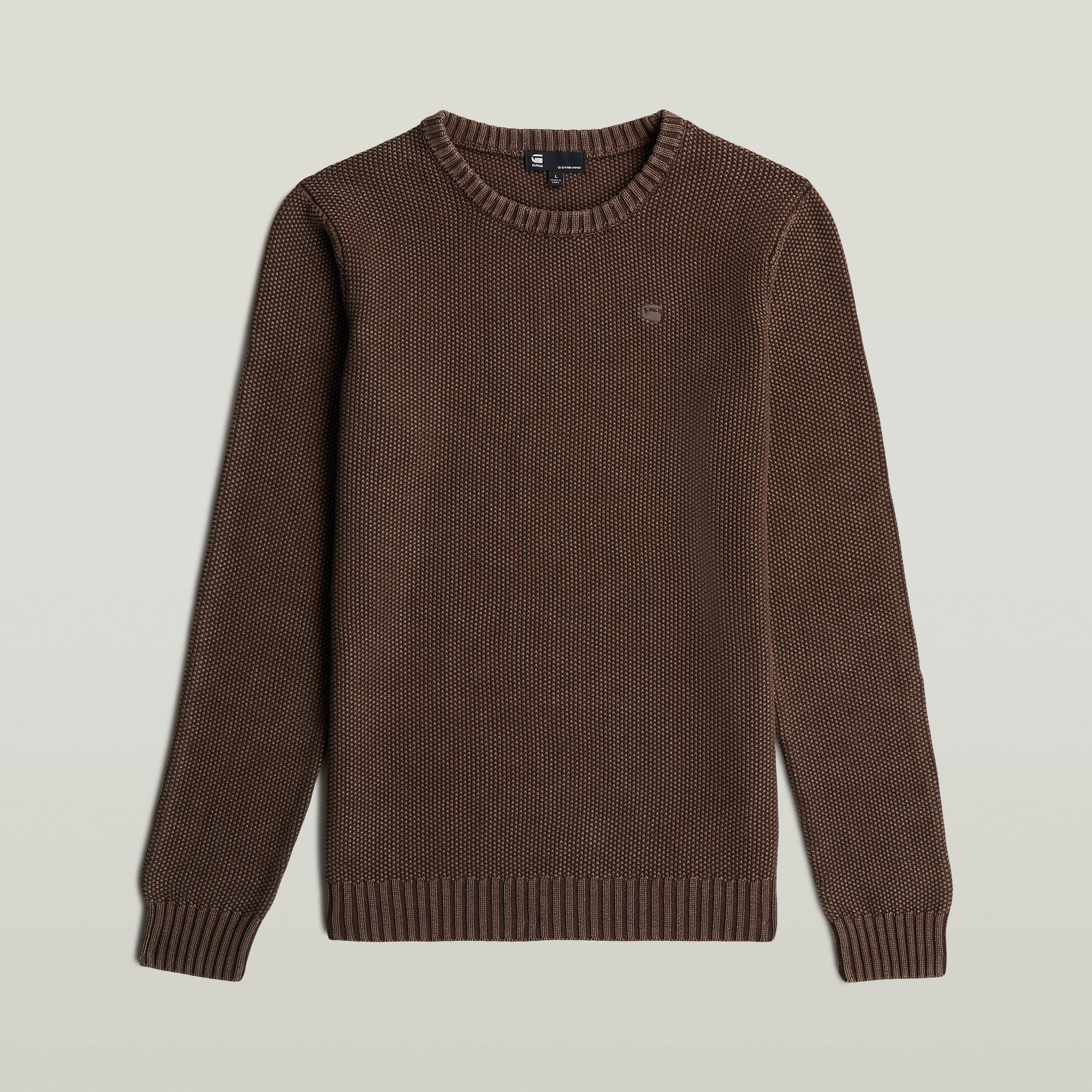 

Garment Dyed Structure Knit - Brown - Men