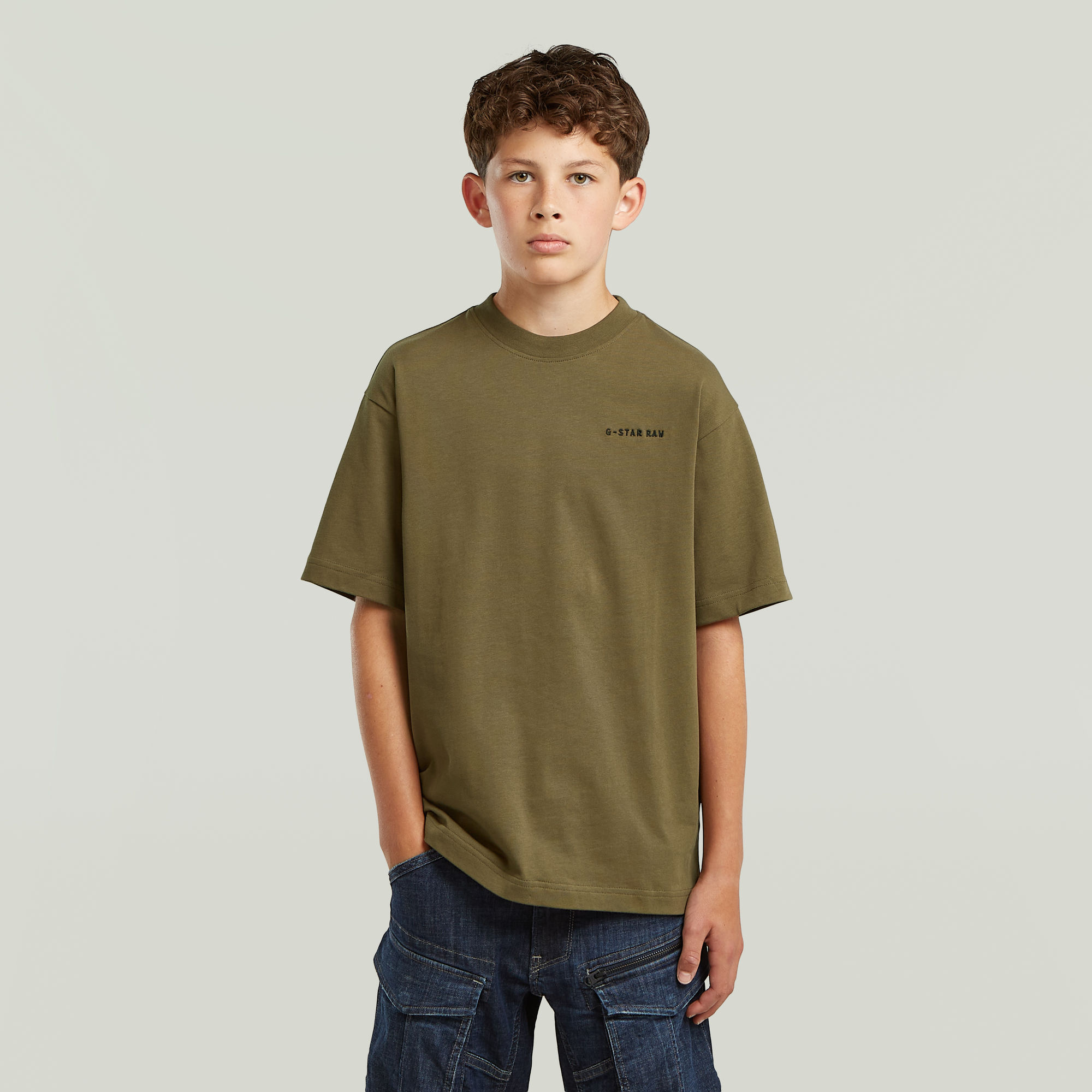 

T-shirt Oversized voor jongens - Groen - jongens