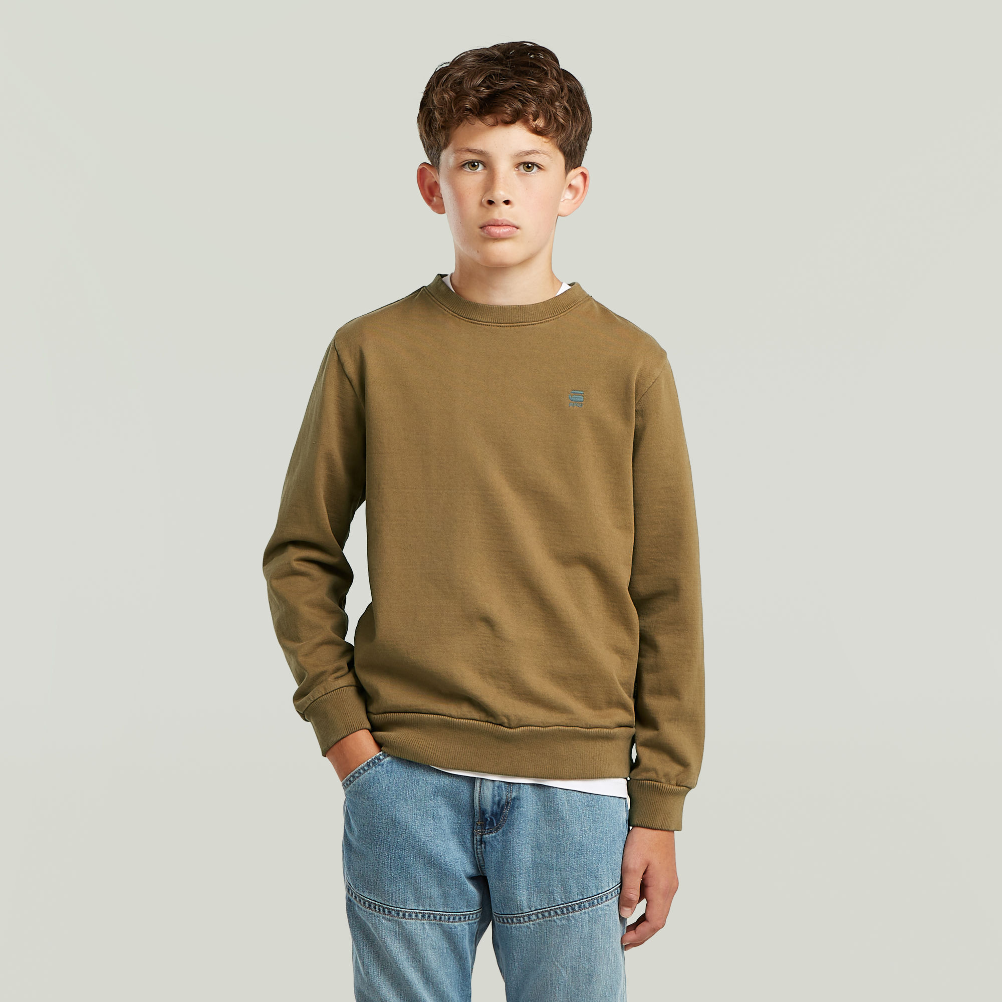 

Boys Sweater Unbrushed - Braun - jungen