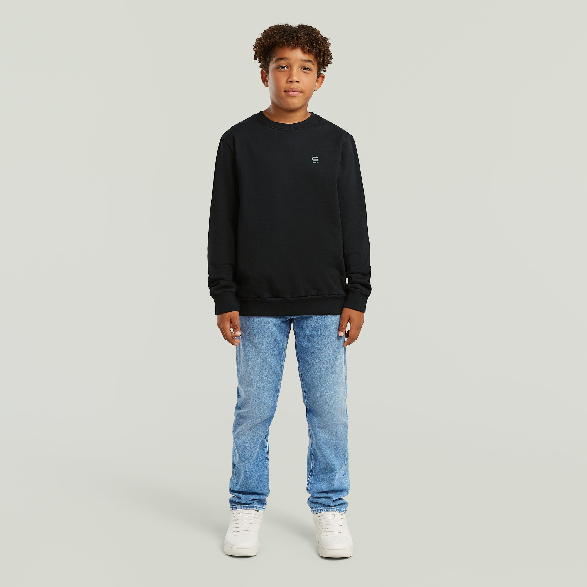 Thumbnail - Boys Sweater Unbrushed - Dunkelblau - jungen