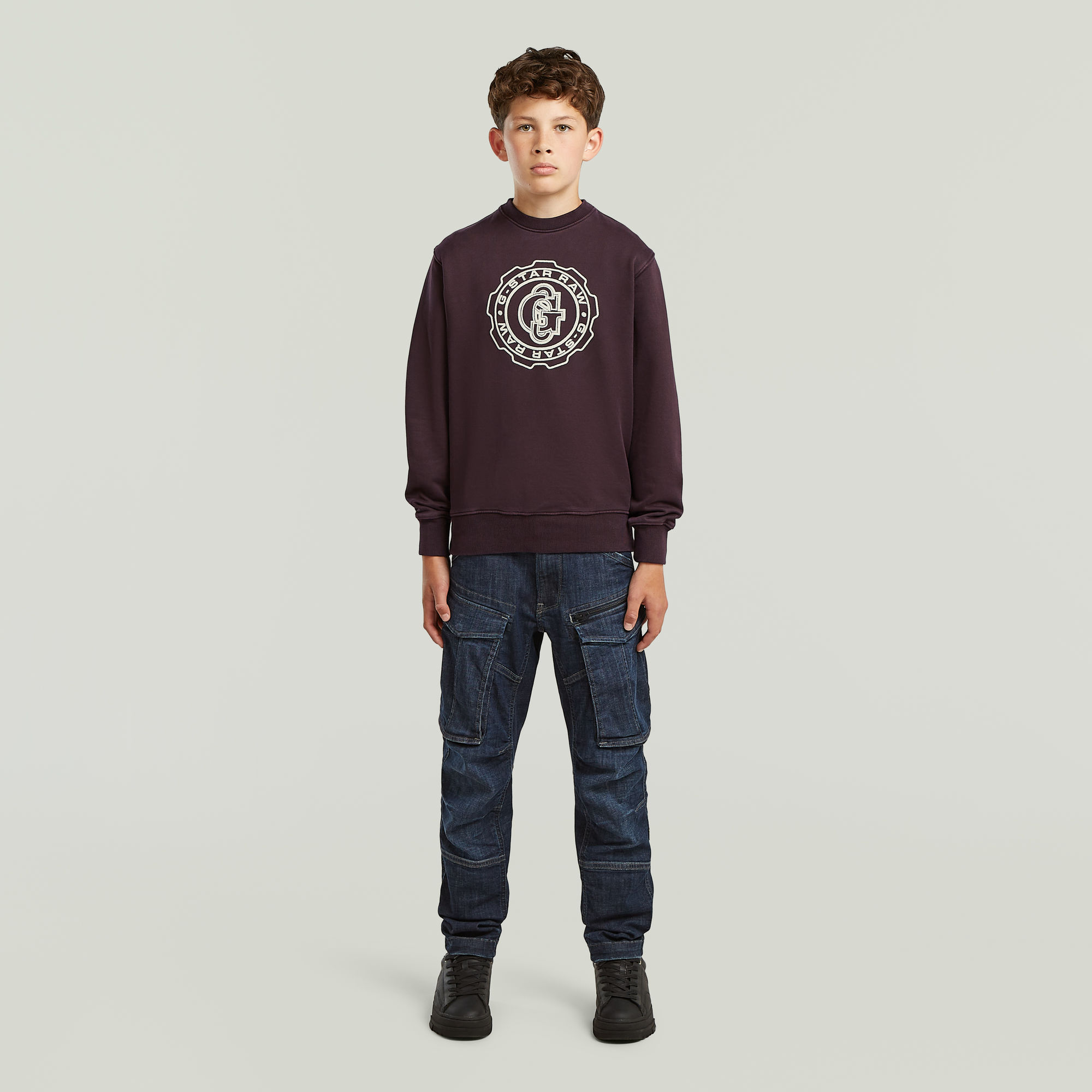 Thumbnail - Boys ALD Crew Sweatshirt - Braun - jungen