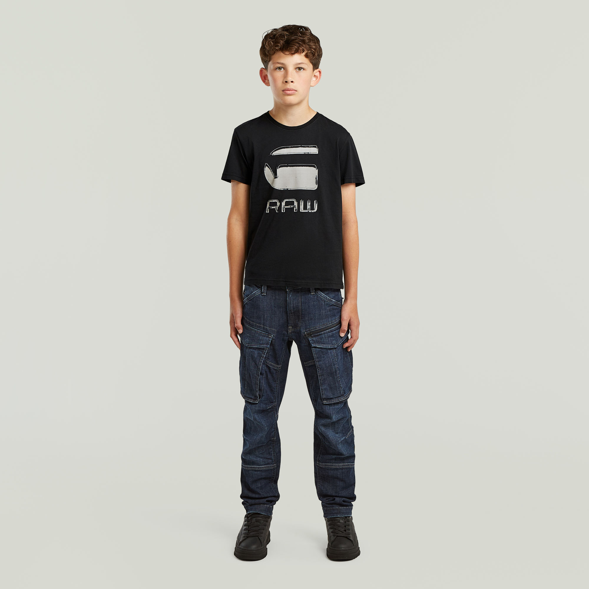 Thumbnail - Boys Base T-Shirt - Schwarz - jungen