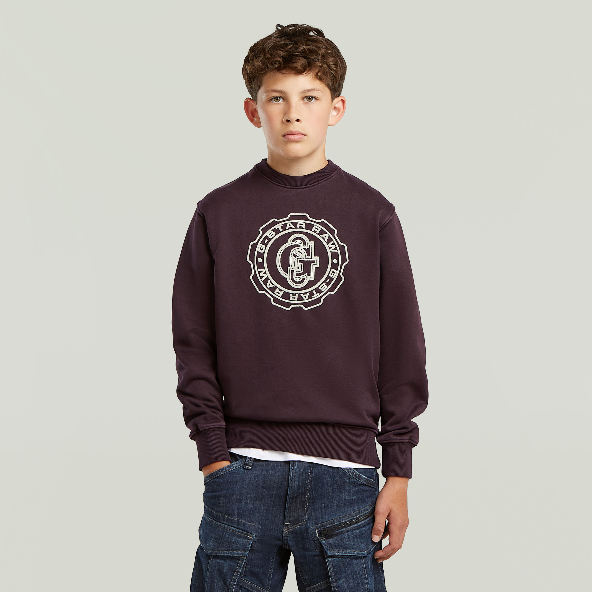 Boys ALD Crew Sweatshirt - Braun - jungen