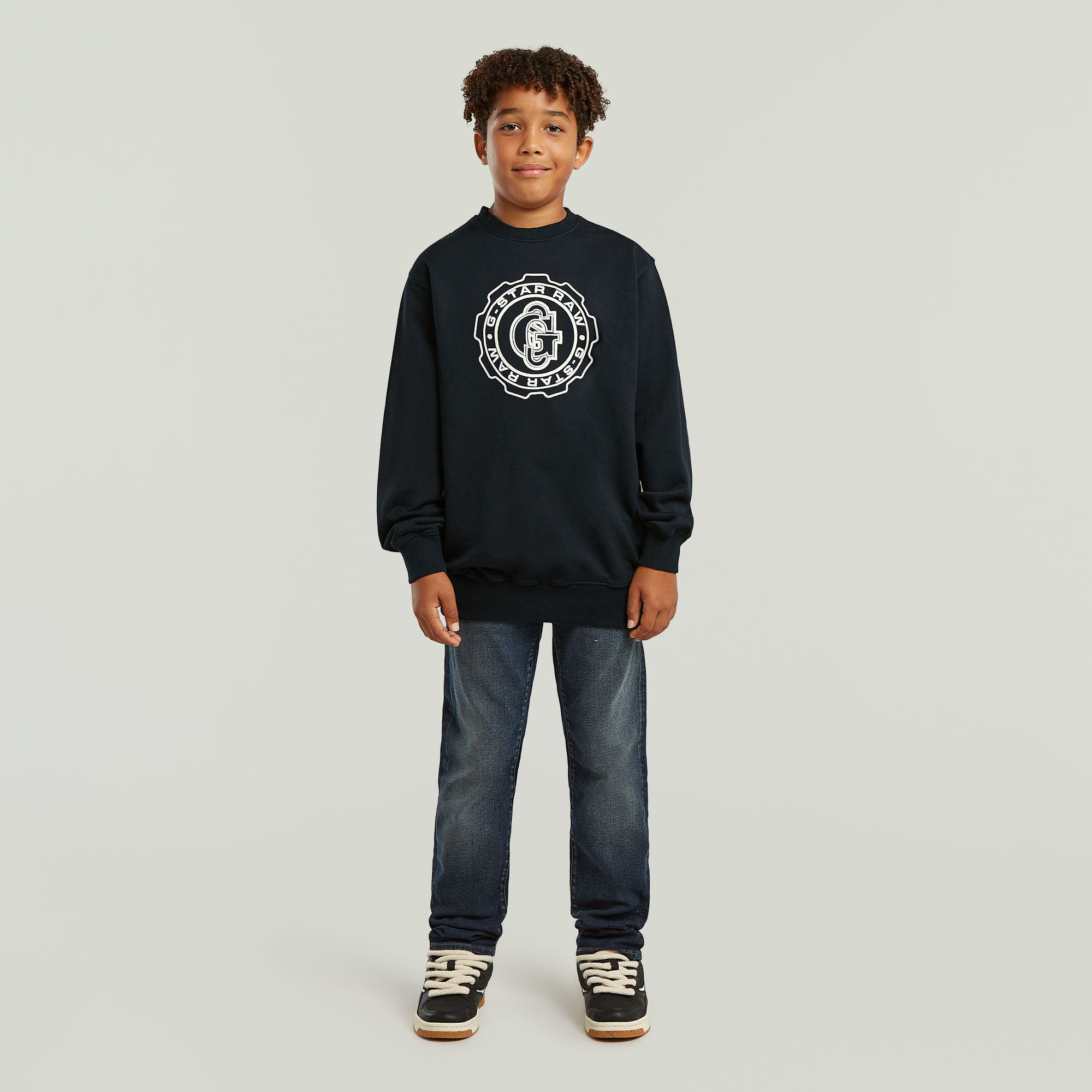 Thumbnail - Boys ALD Crew Sweatshirt - Dunkelblau - jungen