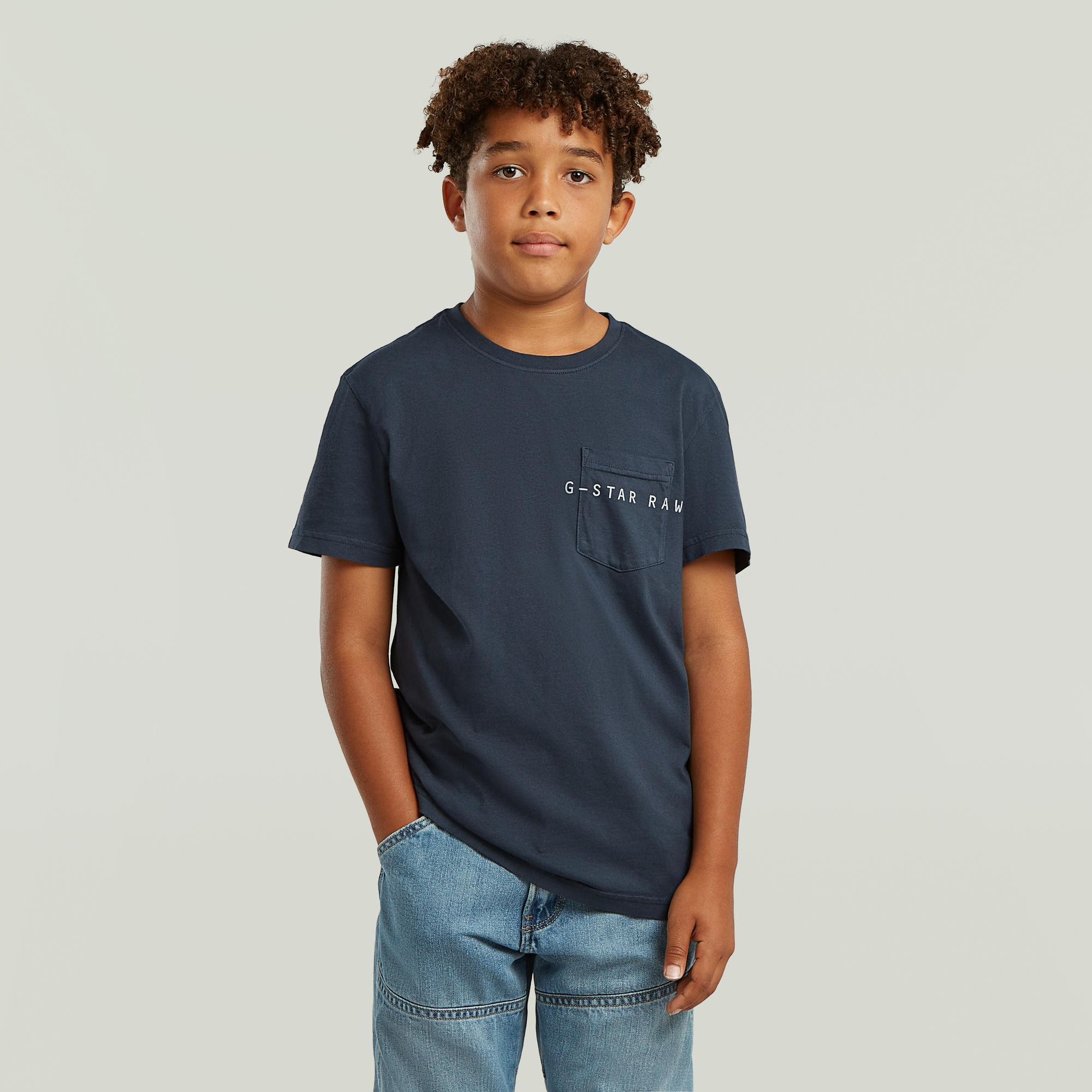 

T-shirt Base Pocket voor jongens - Donkerblauw - jongens