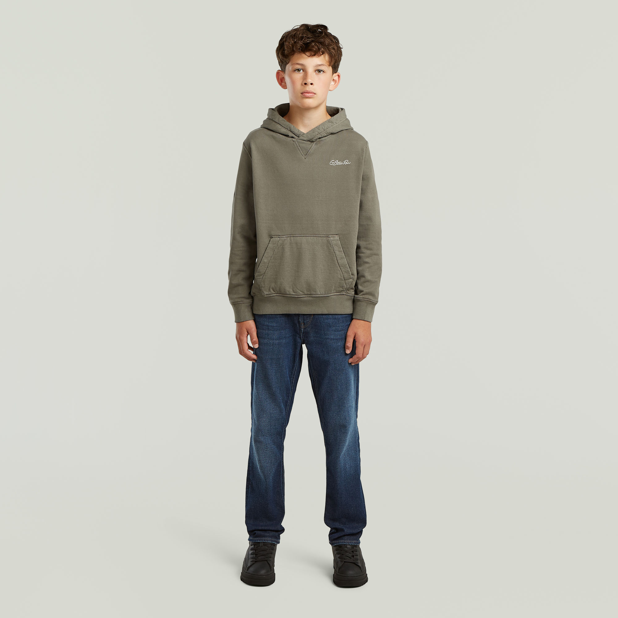 Thumbnail - Boys Premium Core Hooded Sweatshirt - Grau - jungen