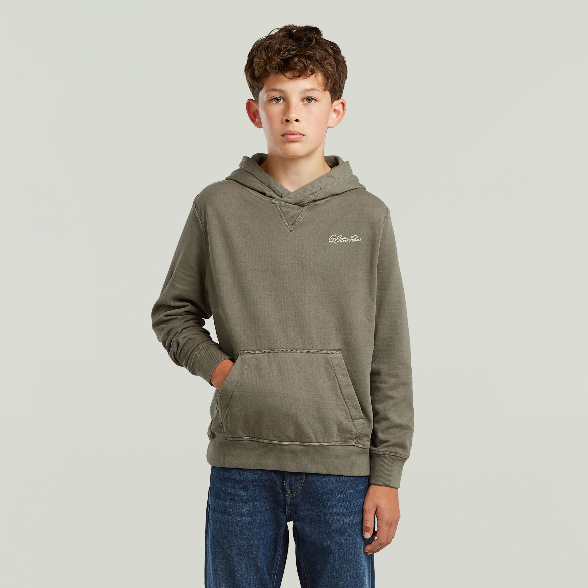 Boys Premium Core Hooded Sweatshirt - Grau - jungen
