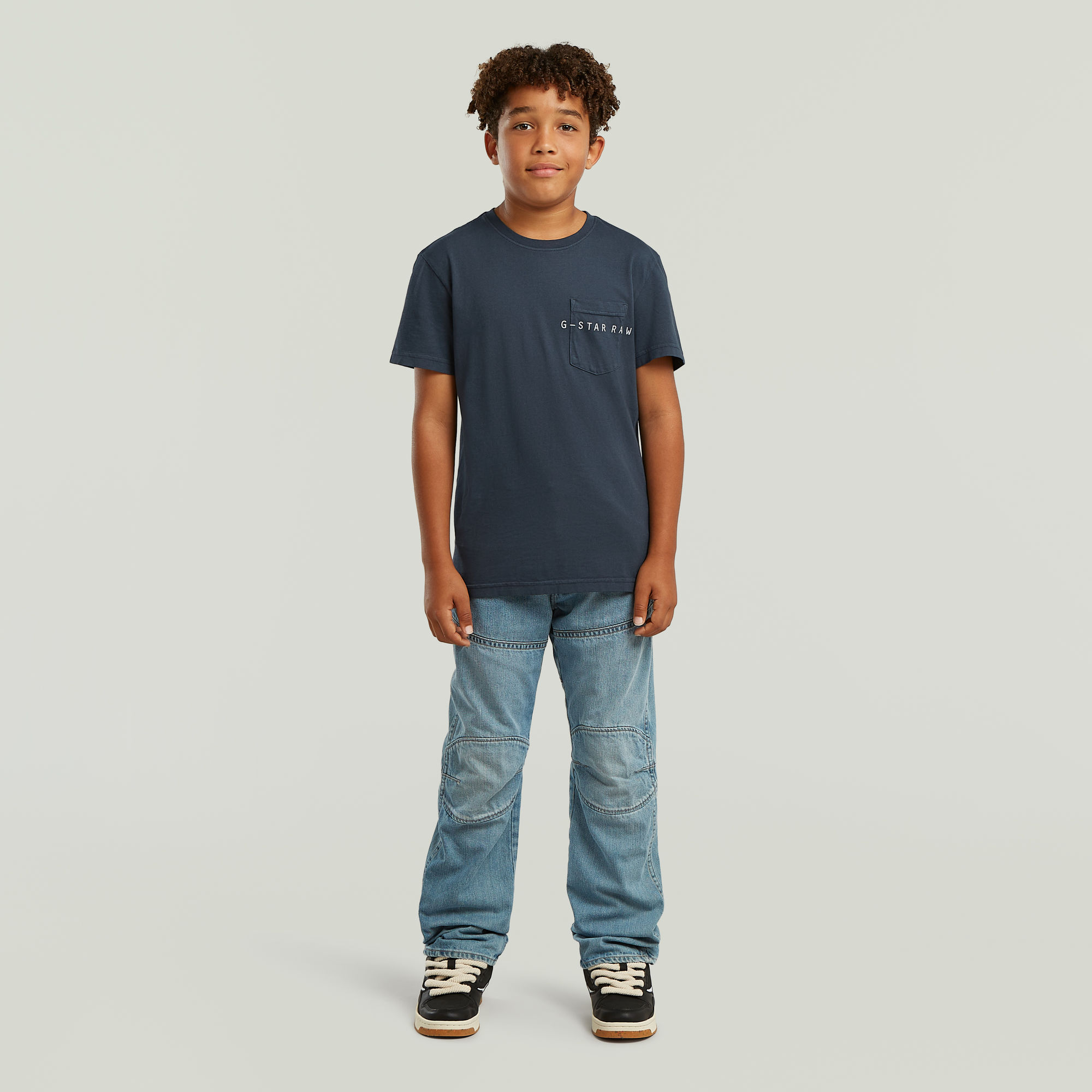 Thumbnail - Boys Base Pocket T-Shirt - Dunkelblau - jungen