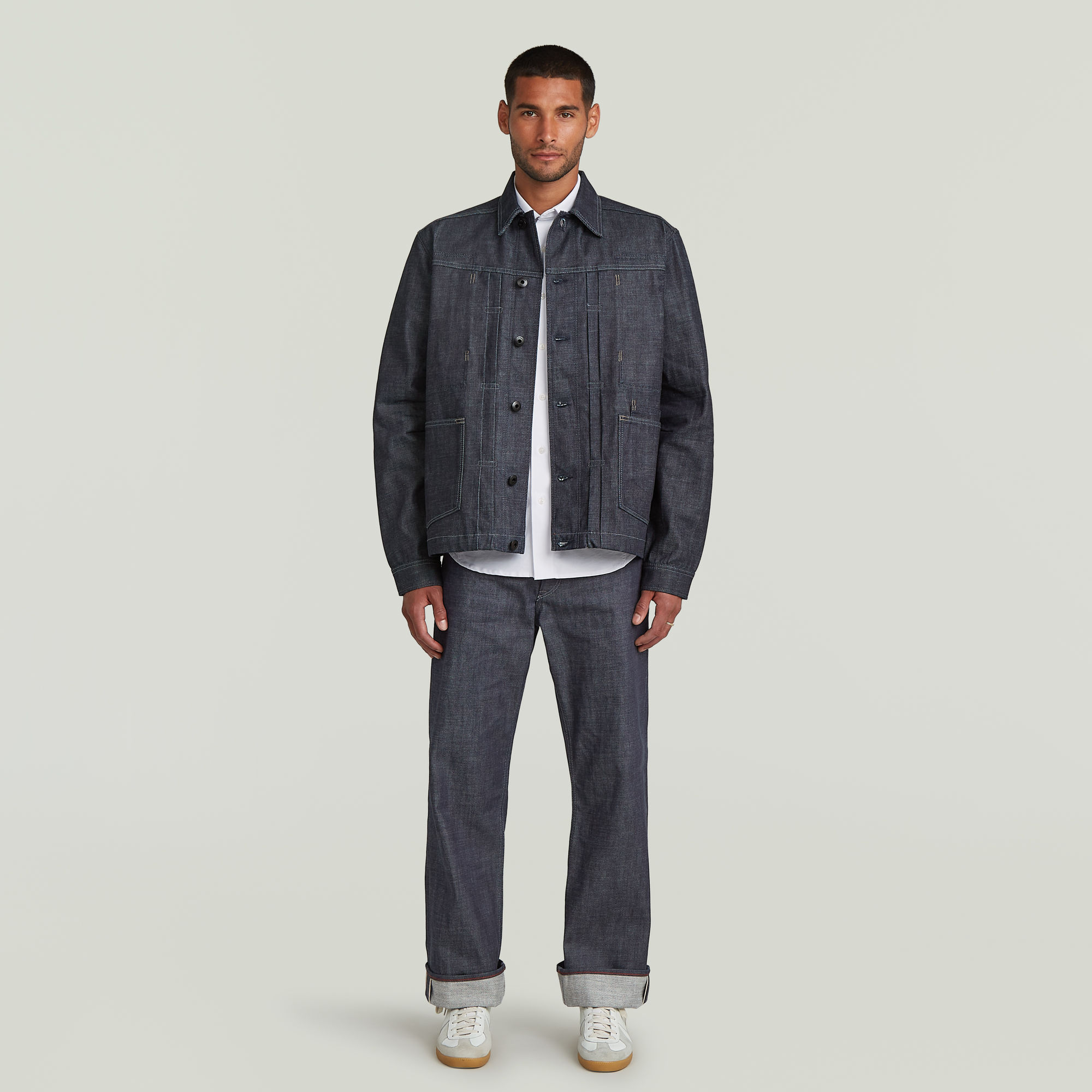 Thumbnail - Denimjacke Selvedge - Dunkelblau - Herren