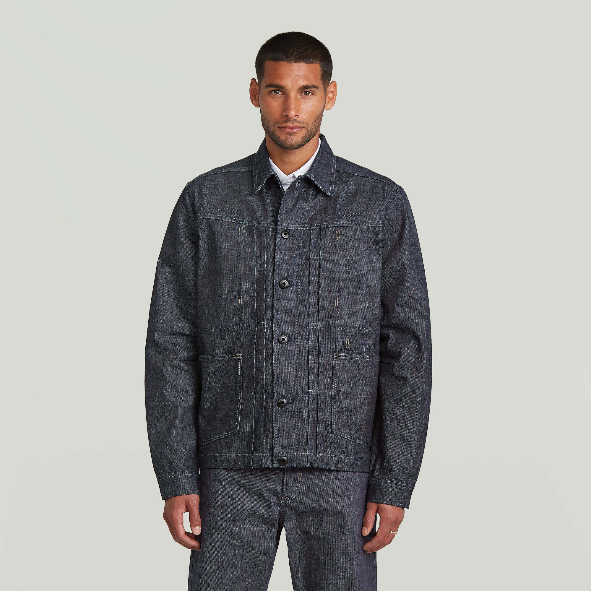 

Selvedge Denim Jacket - Dark blue - Men