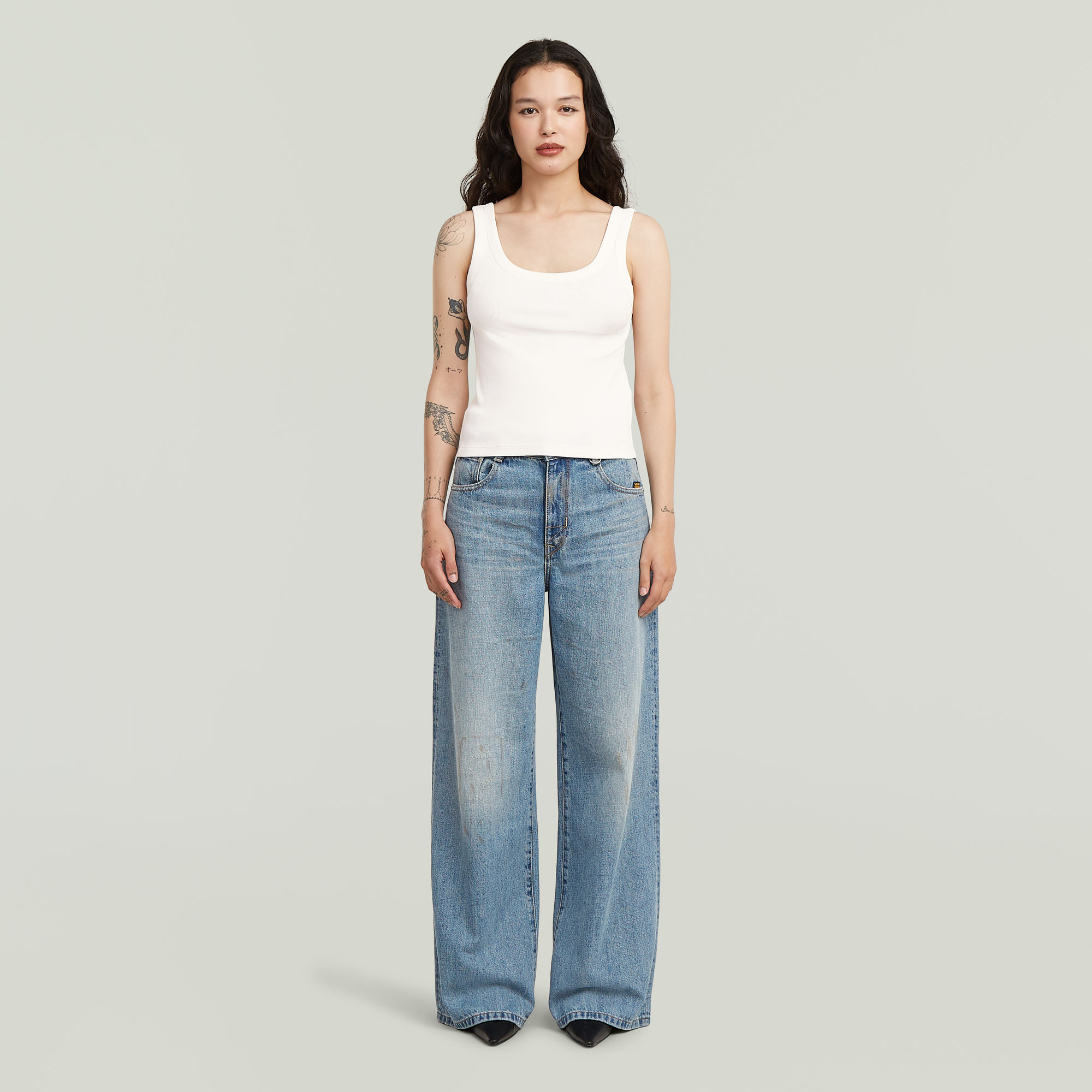 Thumbnail - Skater High Loose Jeans - Hellblau - Damen