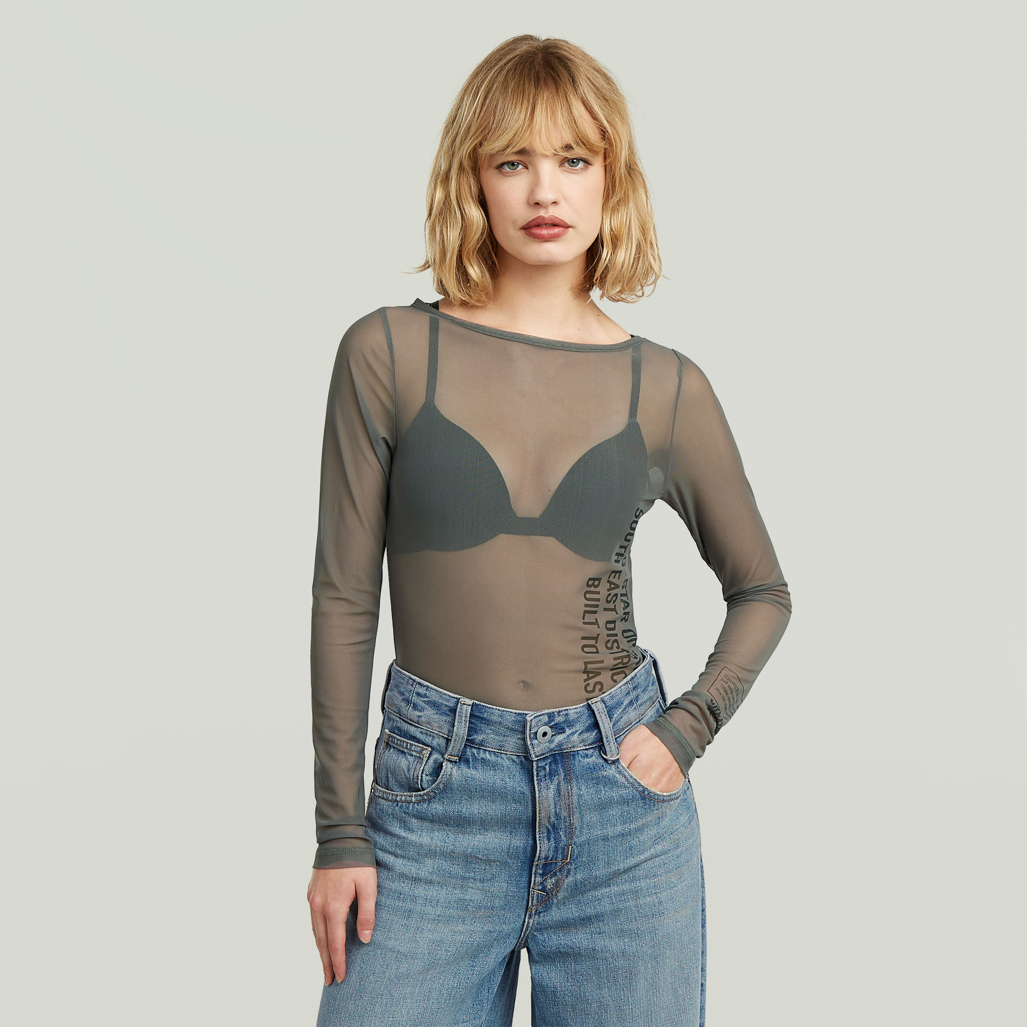 

Stencil Boat Slim T-Shirt - Braun - Damen