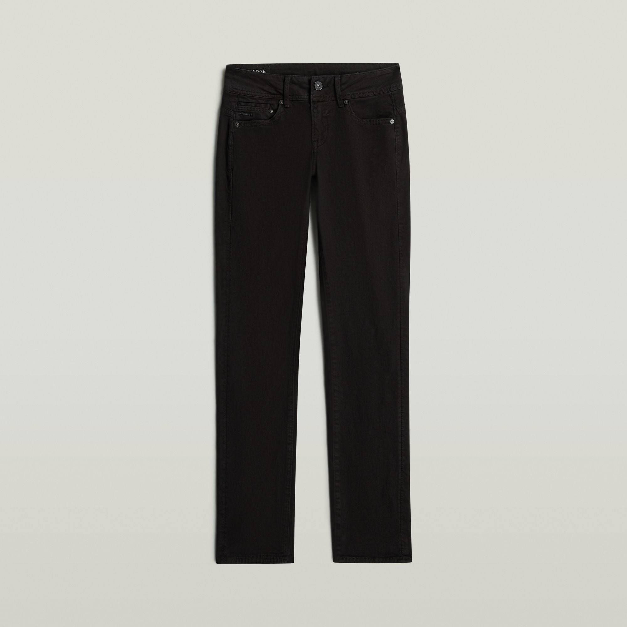 Thumbnail - Midge Slim Straight Chino - Schwarz - Damen