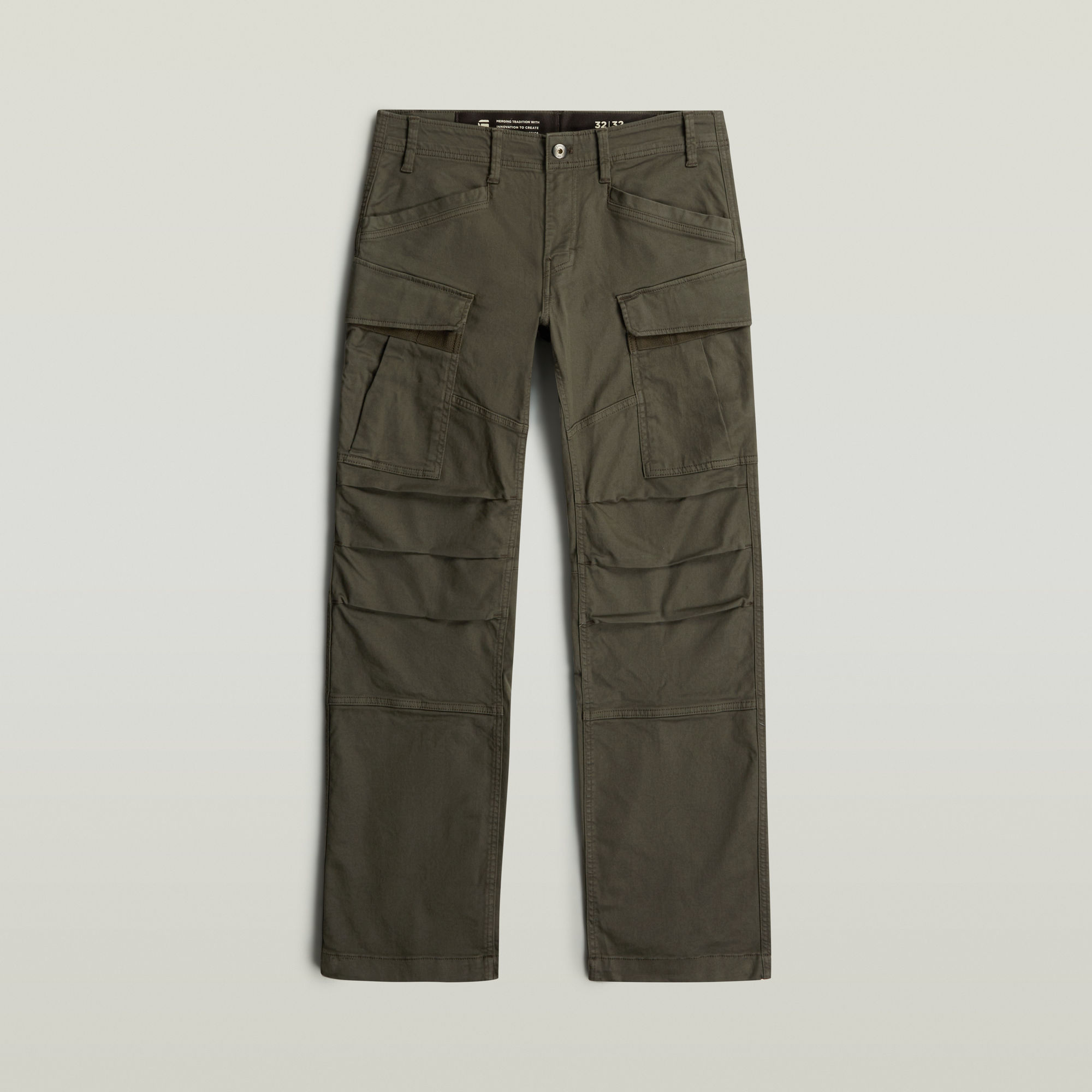 Thumbnail - 3D Regular Straight Cargohose - Grau - Herren