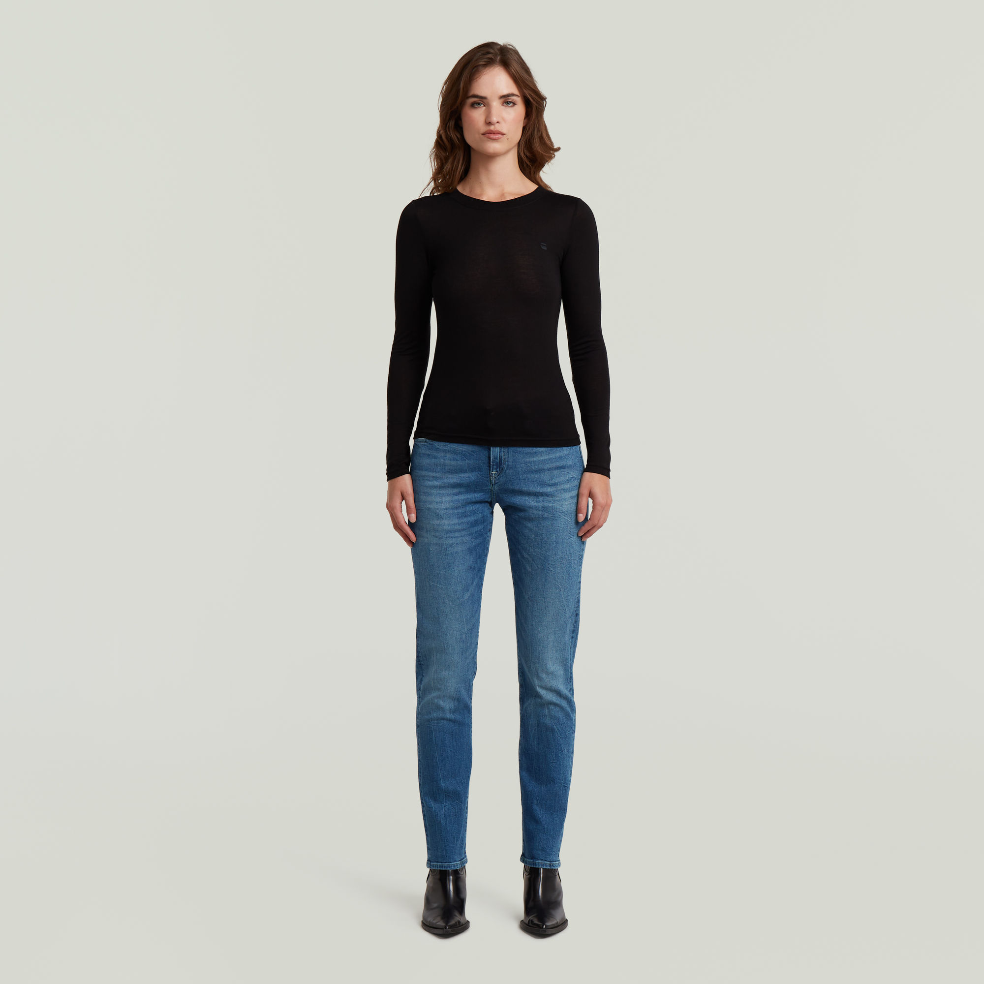 Thumbnail - G-STAR Lennoxx Slim Straight Jeans - Dunkelblau - Damen