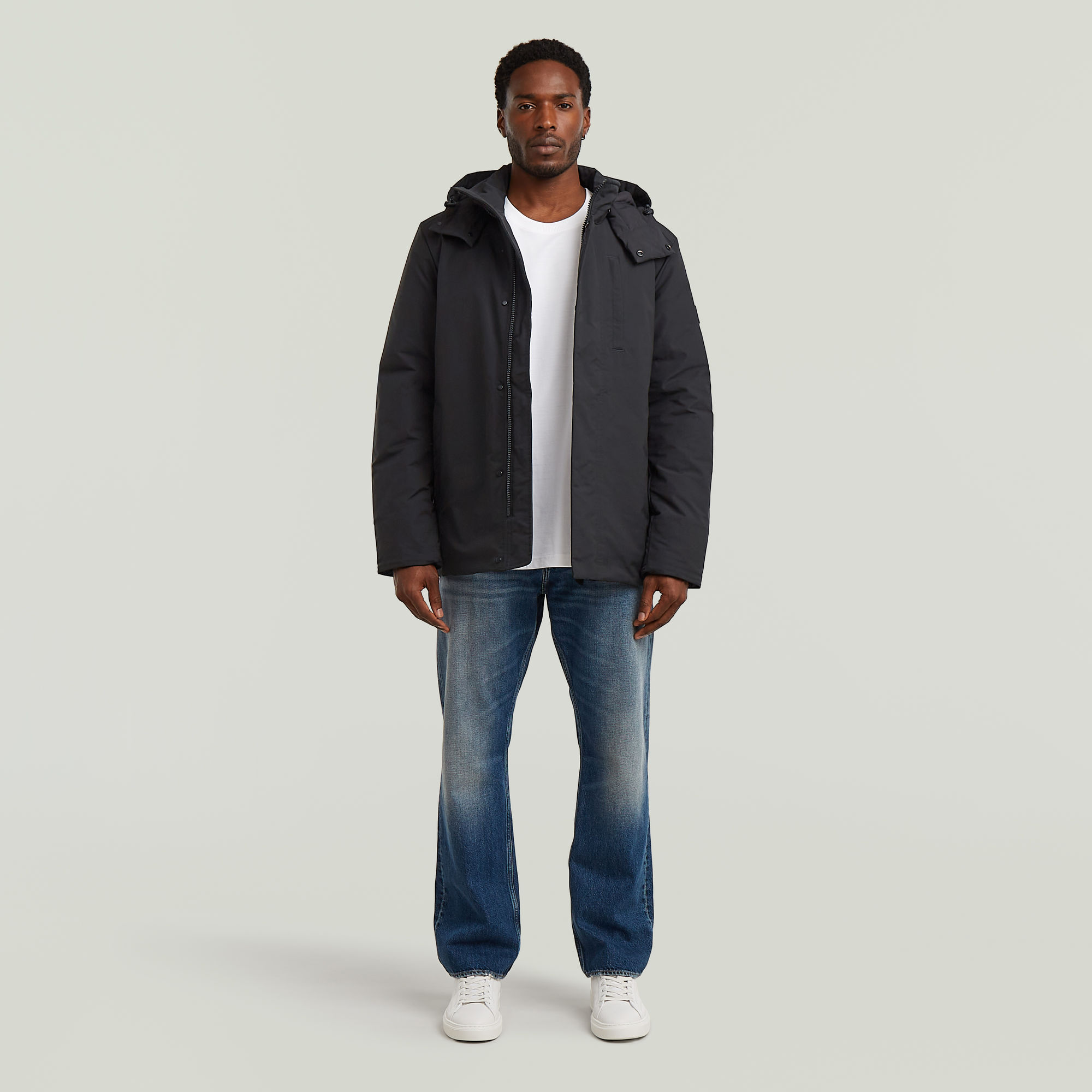 Thumbnail - Clean Vodan Padded Hooded Jacke - Schwarz - Herren