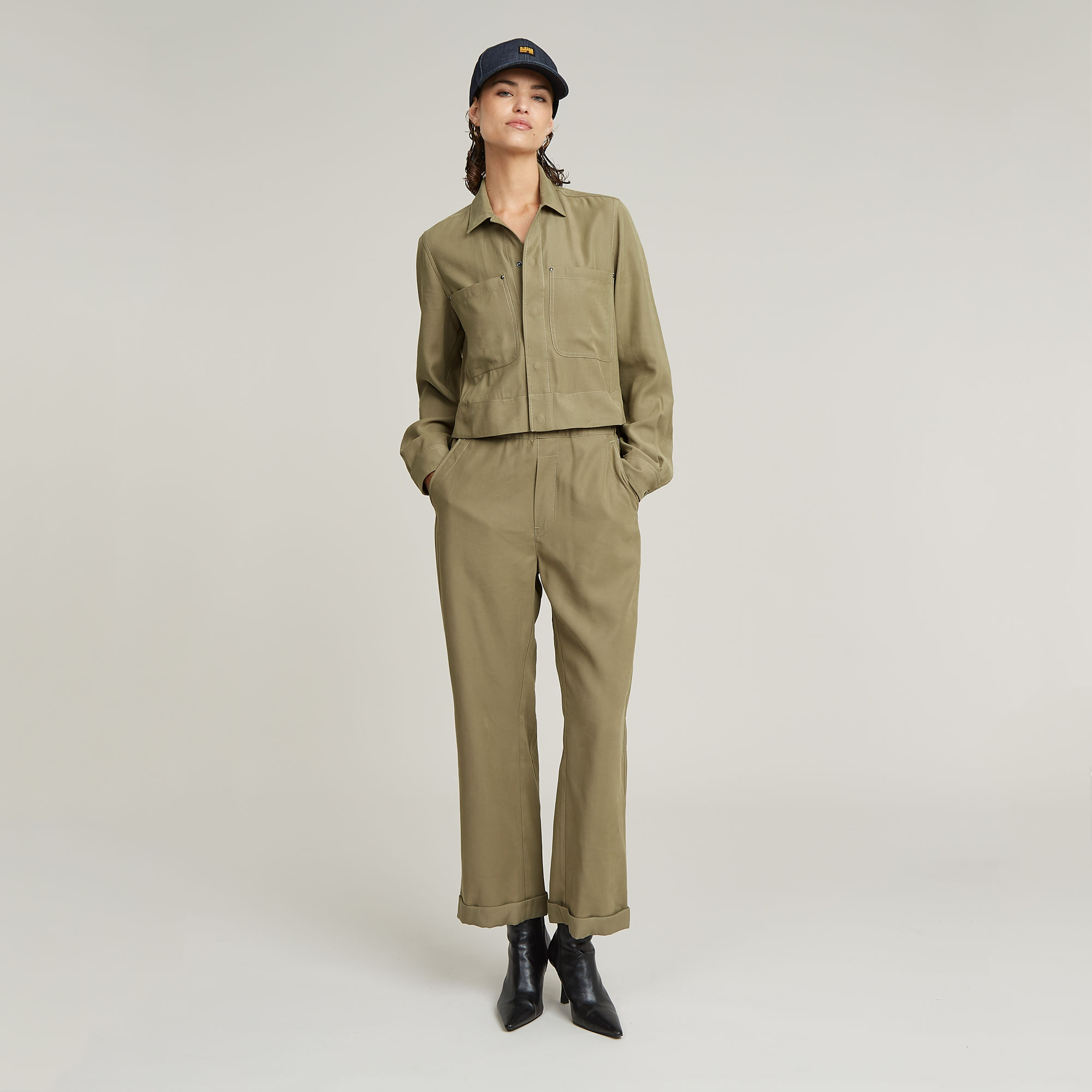 Thumbnail - Modular Army Jumpsuit - Grün - Damen