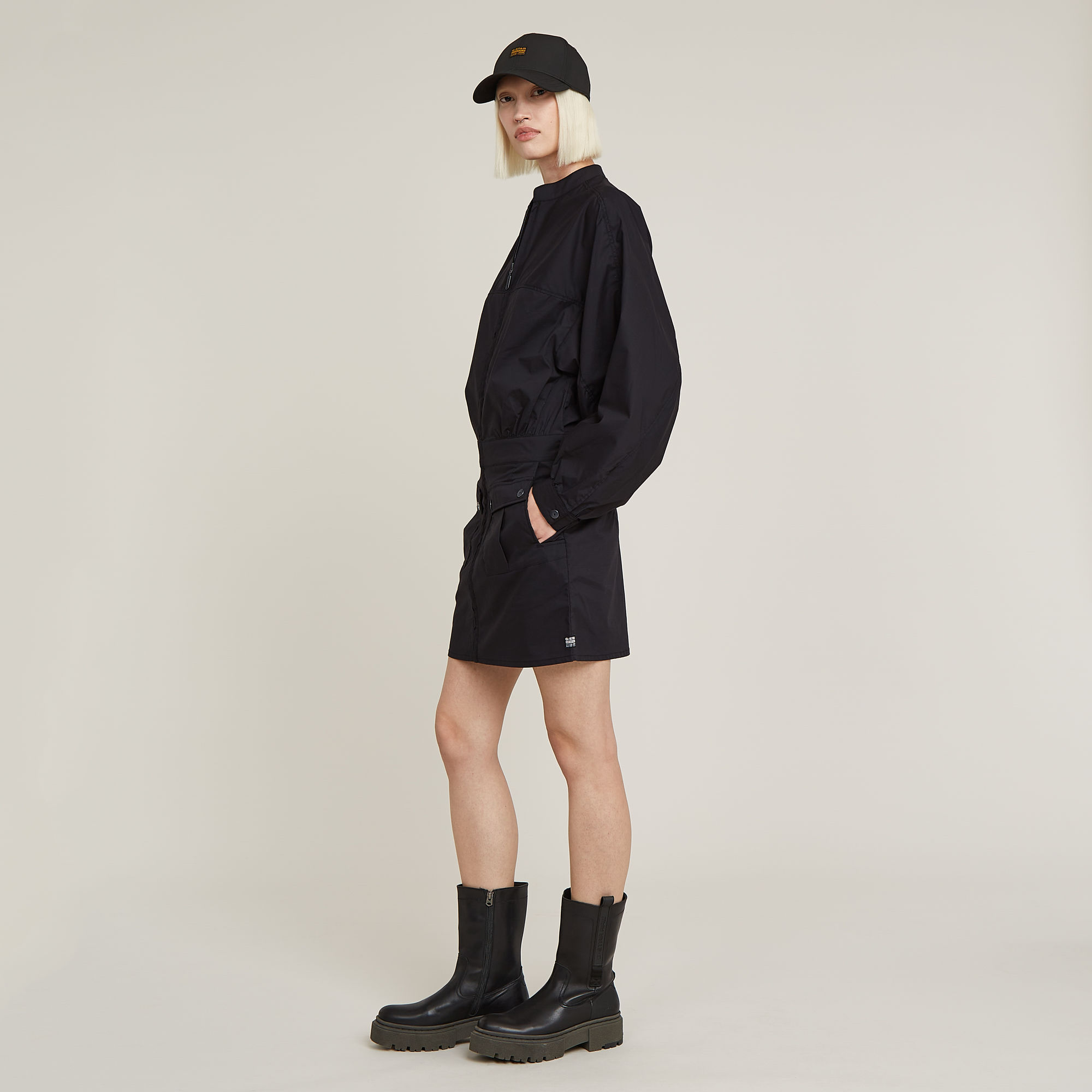 Thumbnail - Macro Balloon Dress - Schwarz - Damen