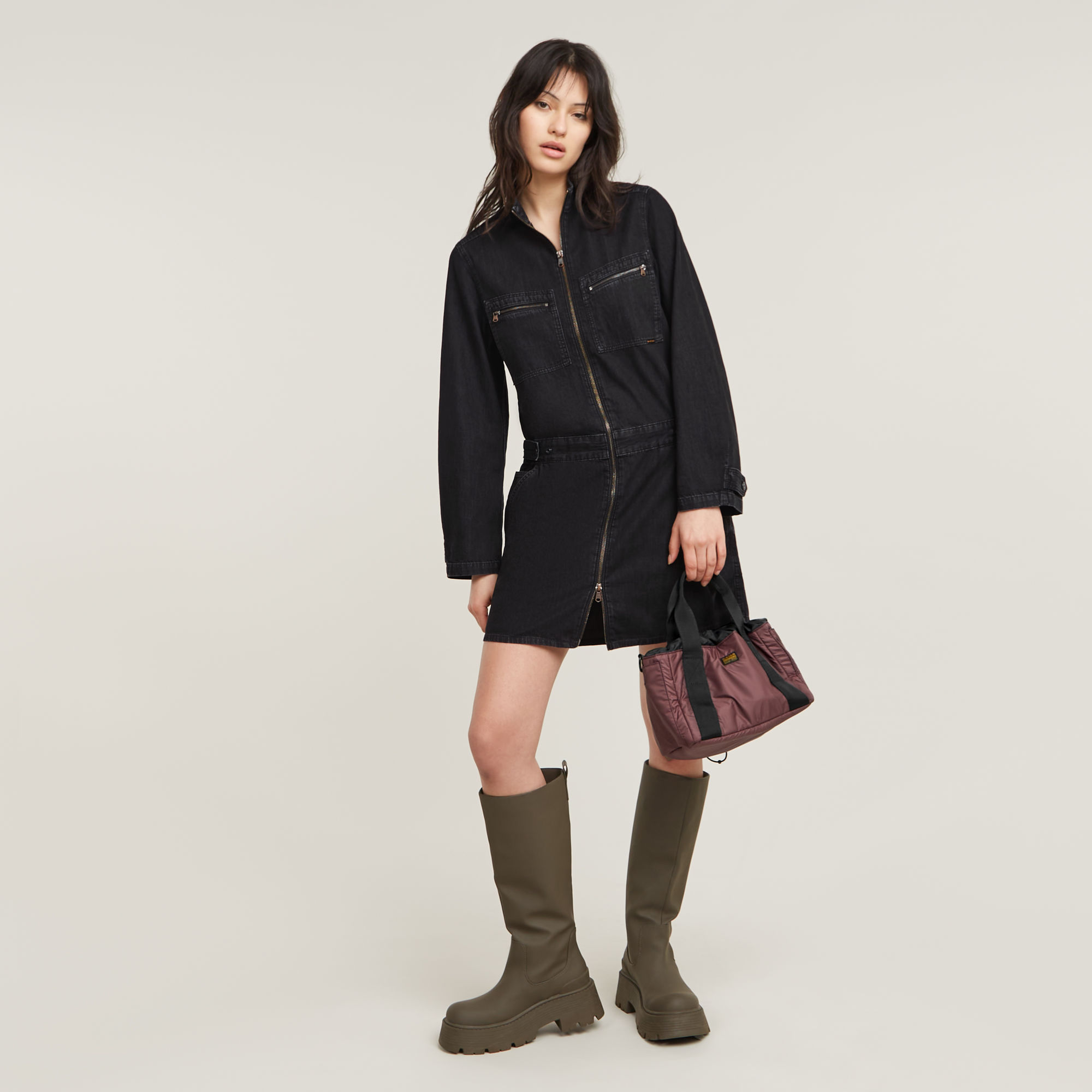 Thumbnail - Mechanics Kleid - Schwarz - Damen