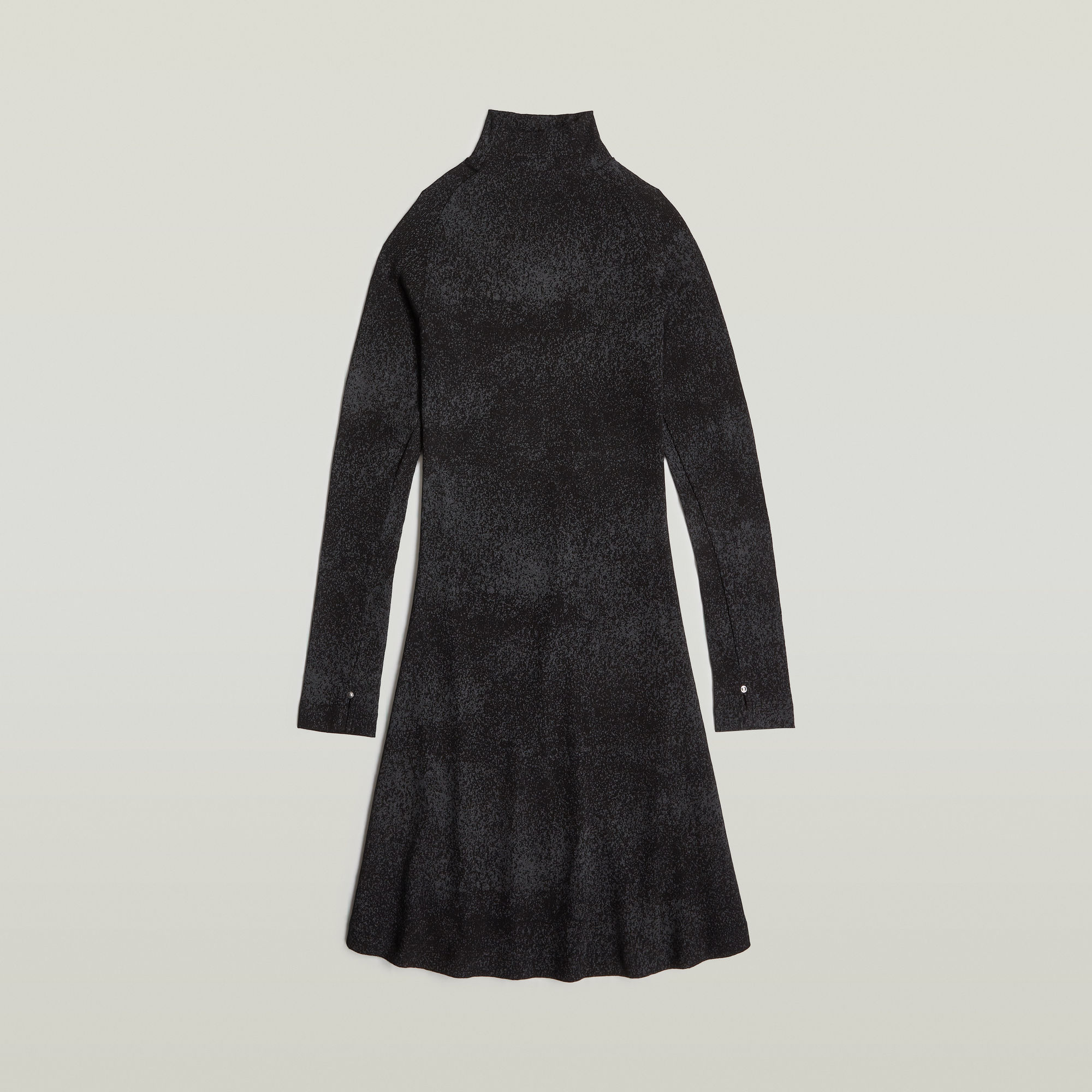 Thumbnail - Coated Rib Dress - Schwarz - Damen