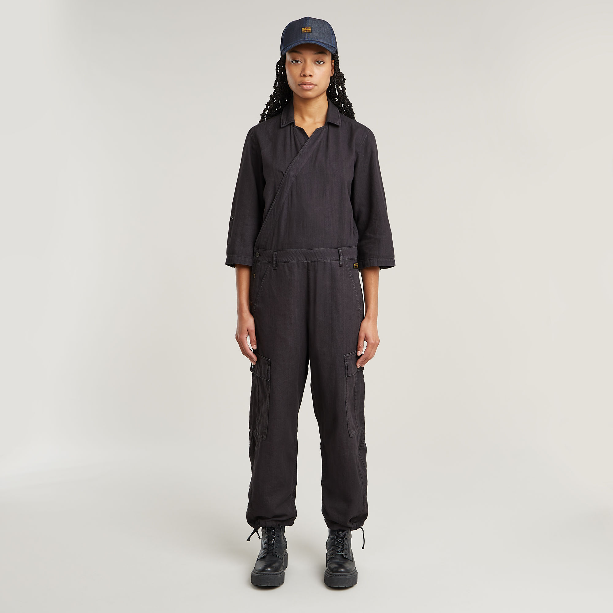

Wrap Jumpsuit - Grau - Damen
